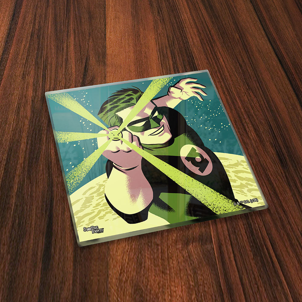 DC Comics Justice League (Silver-Age Heroes) 4” x 4” StarFire Prints™ Glass Coaster Set SPCSTR1369
