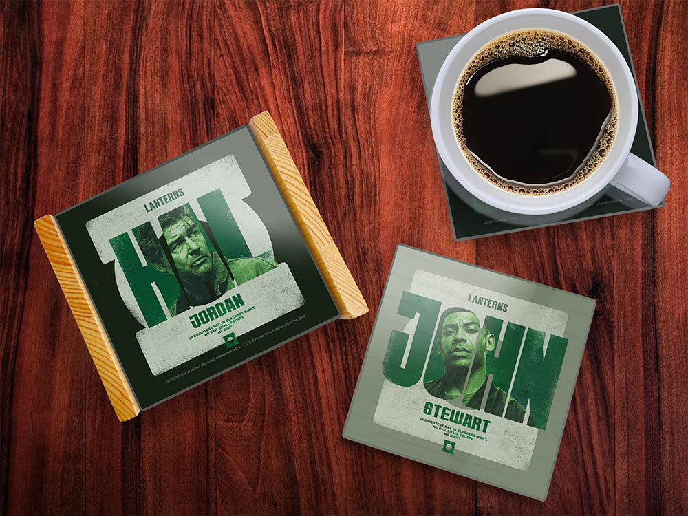 DC Comics Lanterns (Green Lantern) 4” x 4” StarFire Prints™ Glass Coaster Set SPCSTR1371