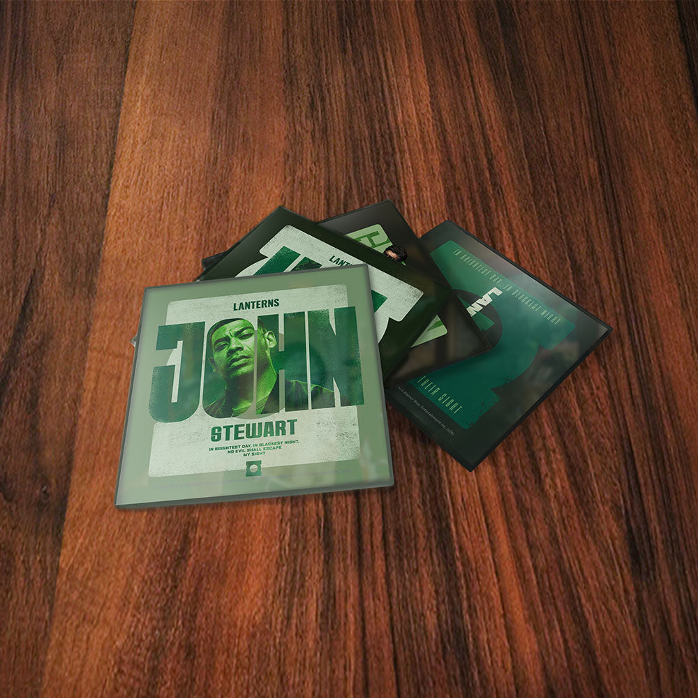DC Comics Lanterns (Green Lantern) 4” x 4” StarFire Prints™ Glass Coaster Set SPCSTR1371