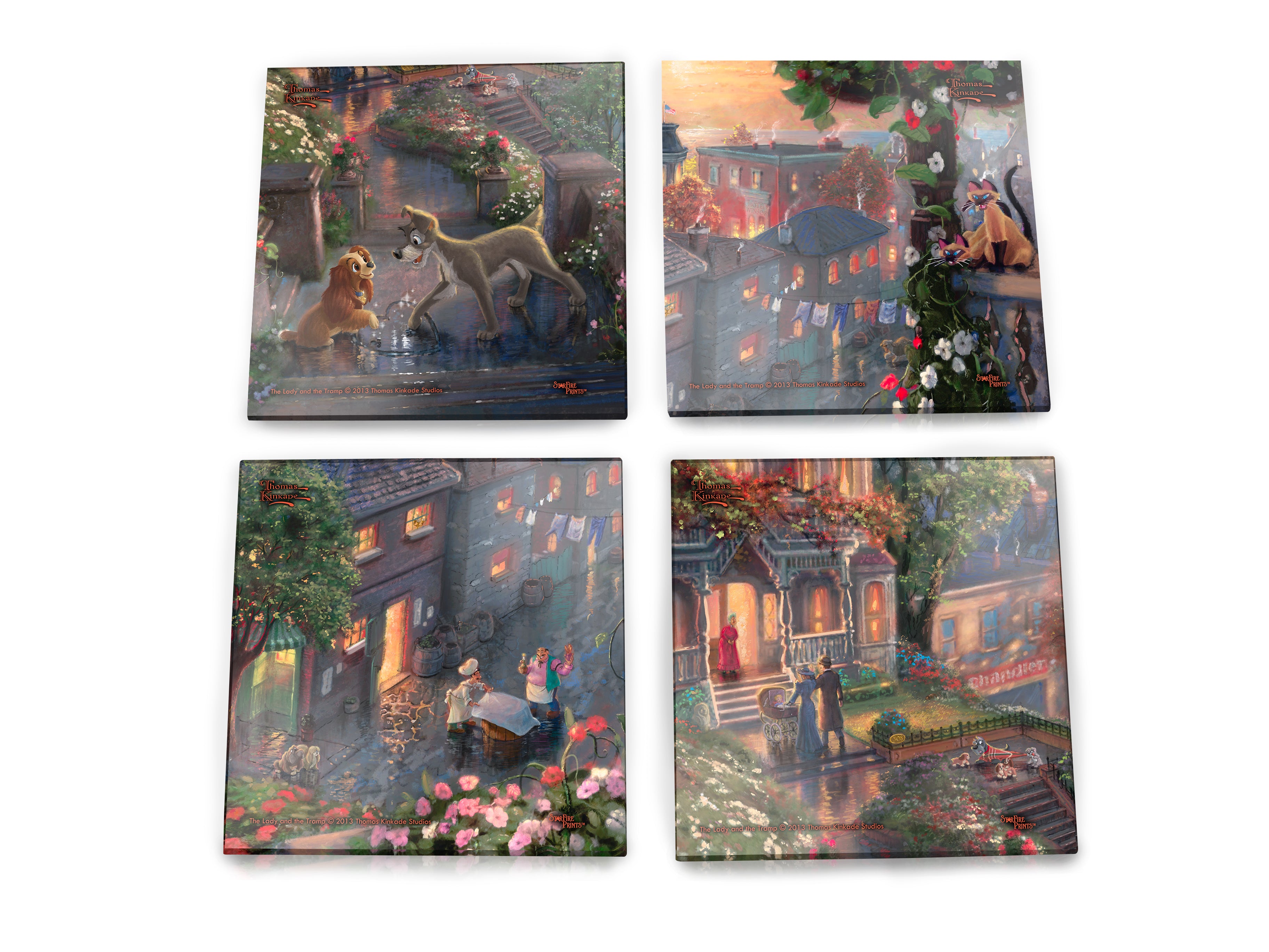 Disney (Lady and the Tramp) StarFire Prints™ Glass Coaster Set of Four SPCSTR357