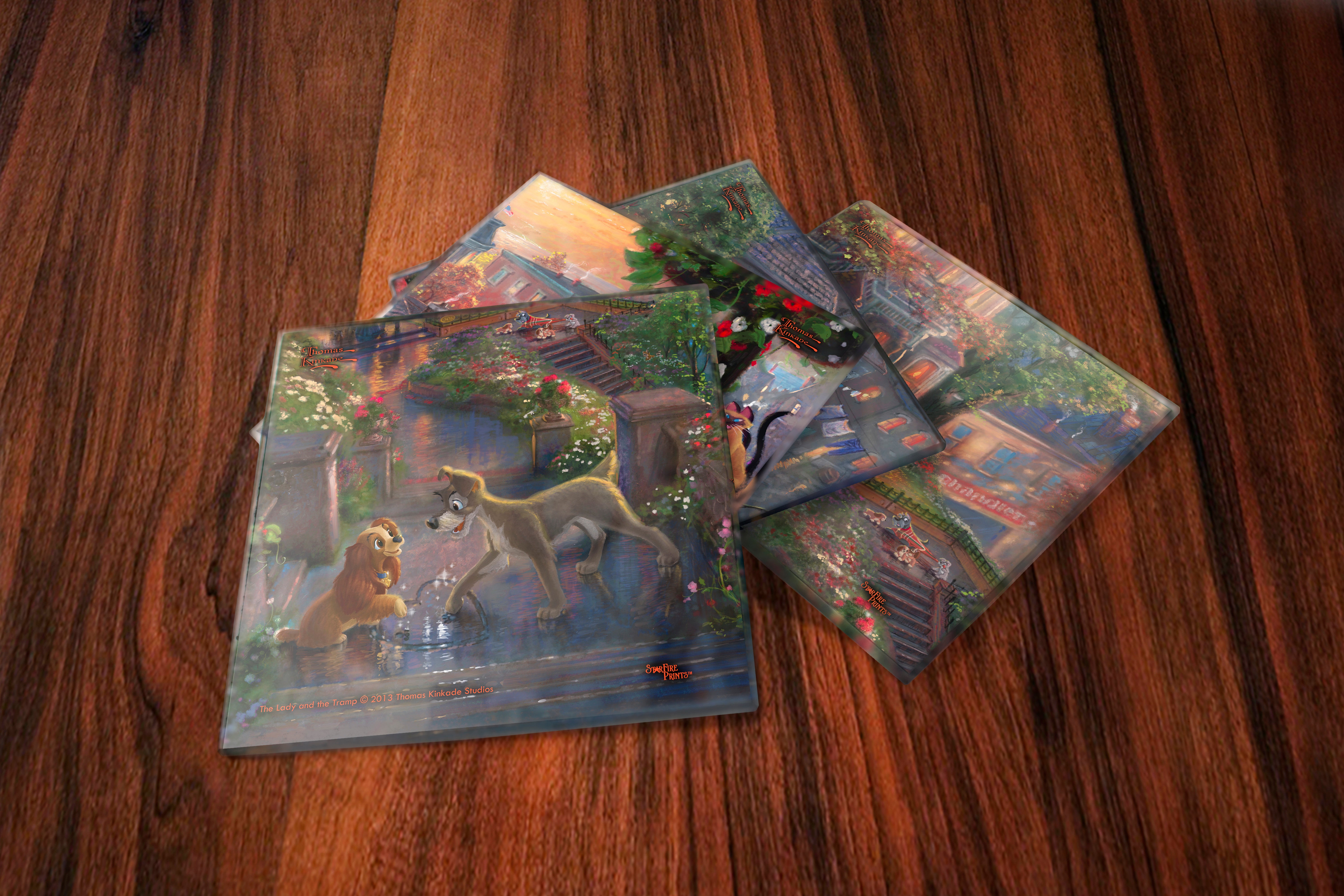 Disney (Lady and the Tramp) StarFire Prints™ Glass Coaster Set of Four SPCSTR357