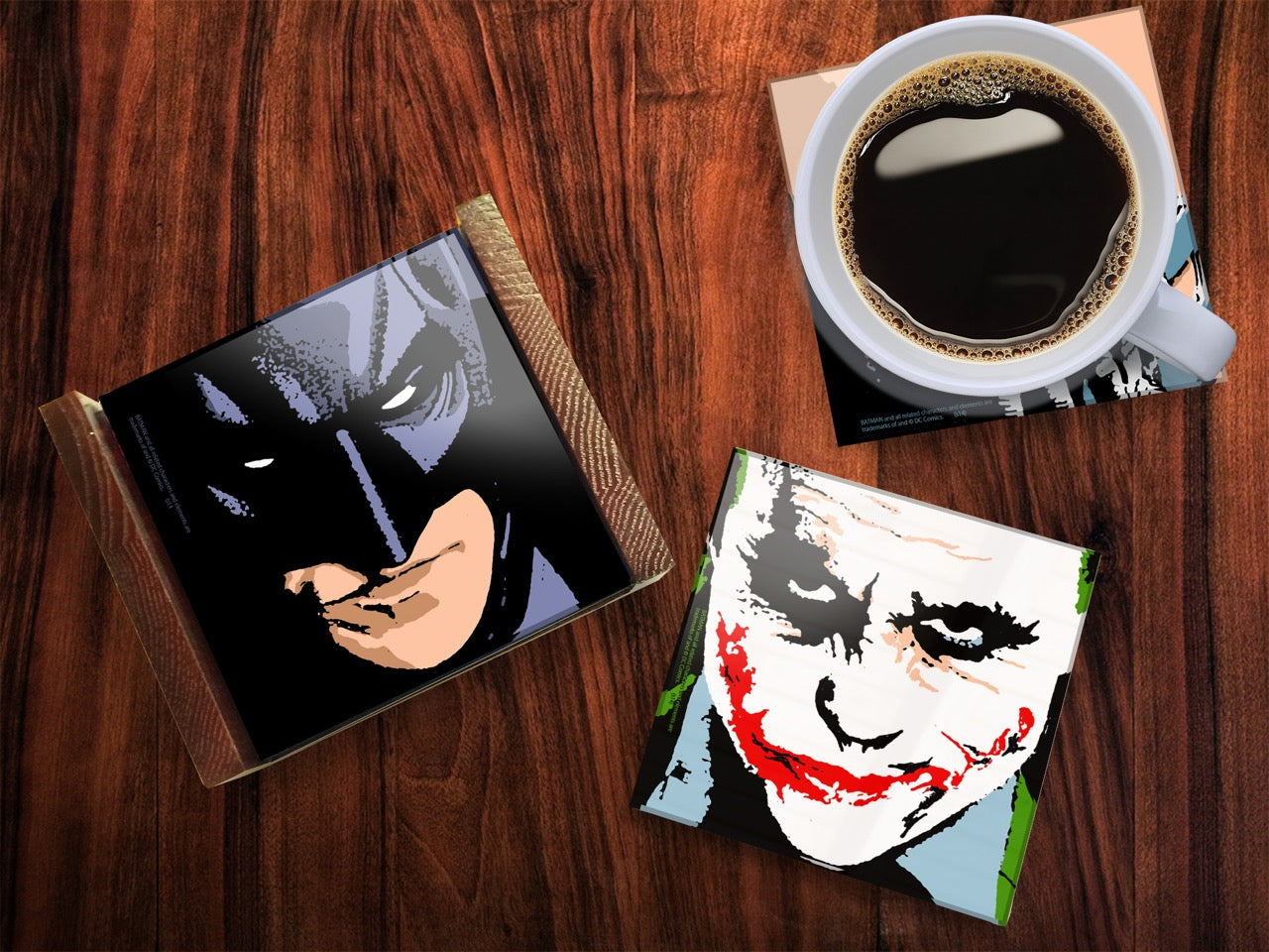 The Dark Knight (Gotham’s Icons) StarFire Prints™ Glass Coaster Set SPCSTR476
