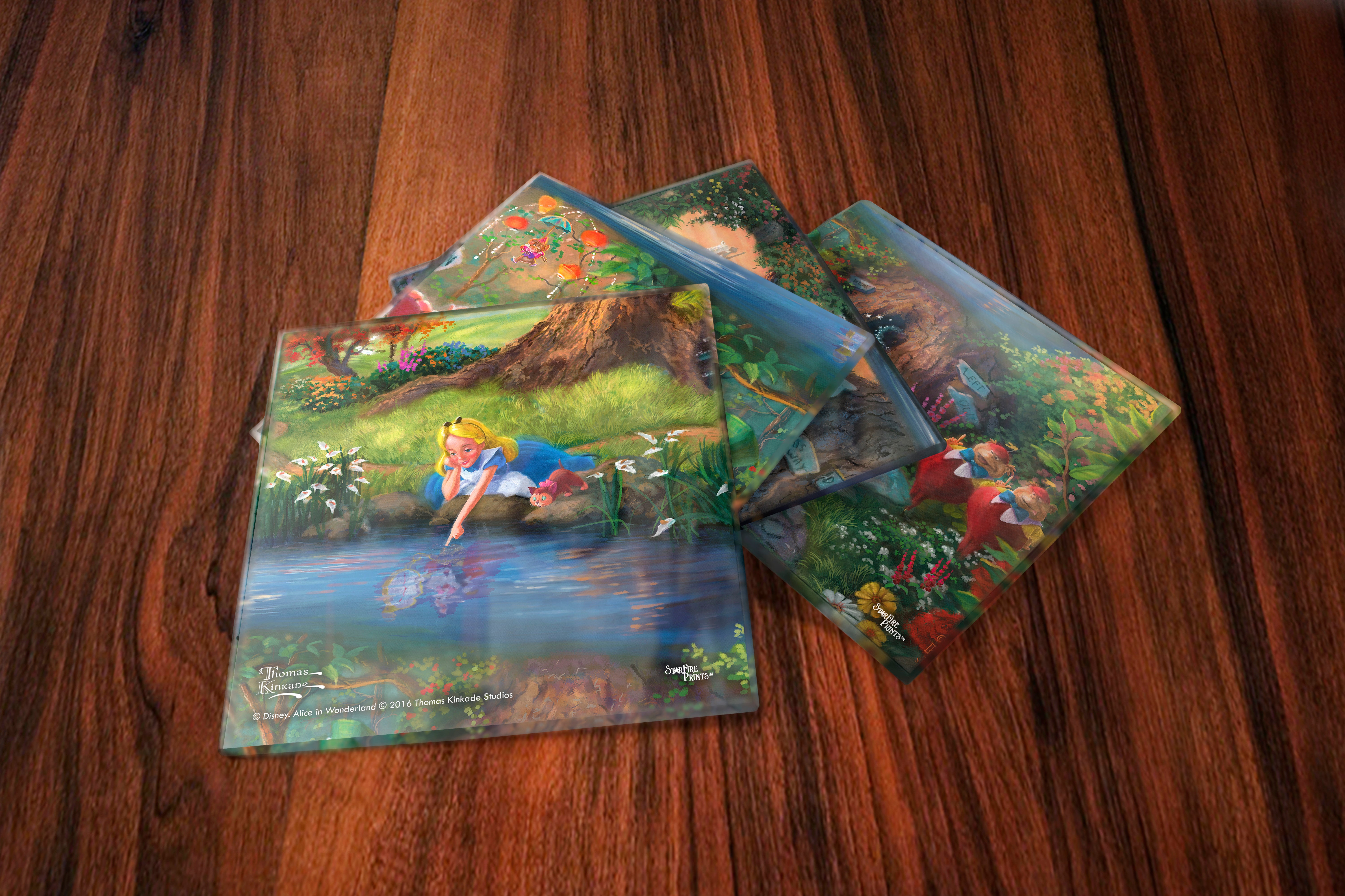 Disney (Alice in Wonderland) StarFire Prints™ Glass Coaster Set of Four SPCSTR651