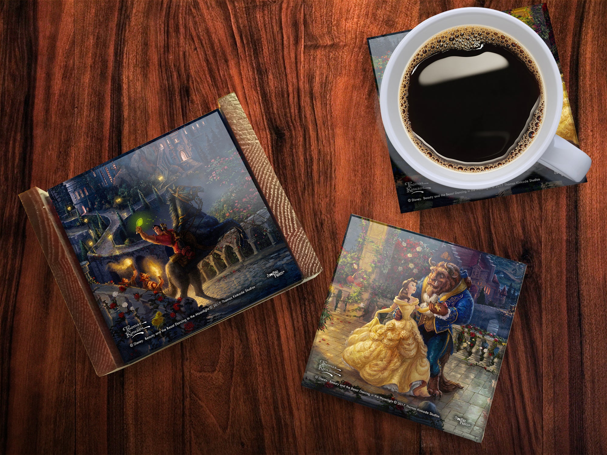 Disney (Beauty and the Beast) StarFire Prints™ Glass Coaster Set of Four SPCSTR734