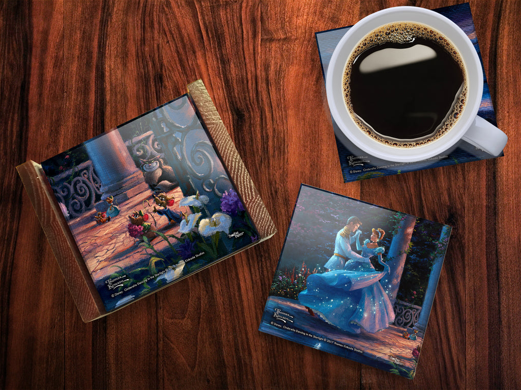 Disney (Cinderella Dancing in the Starlight) StarFire Prints™ Glass Coaster Set of Four SPCSTR754