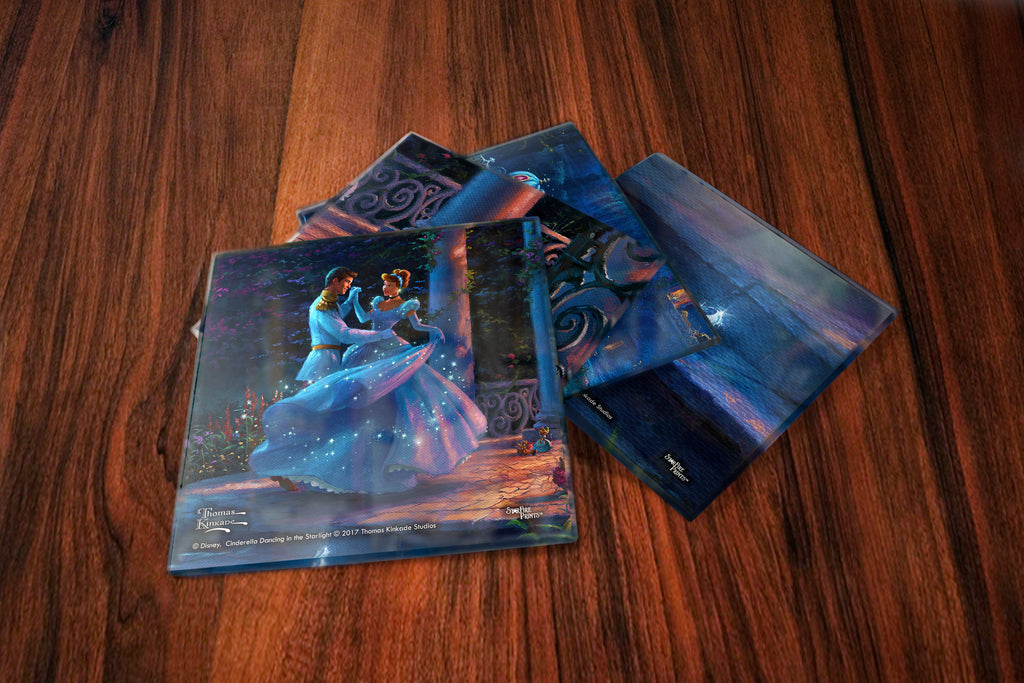 Disney (Cinderella Dancing in the Starlight) StarFire Prints™ Glass Coaster Set of Four SPCSTR754