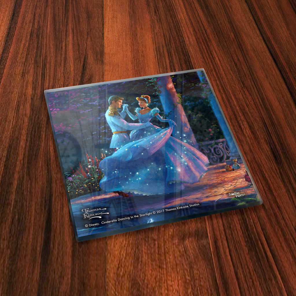 Disney (Cinderella Dancing in the Starlight) StarFire Prints™ Glass Coaster Set of Four SPCSTR754