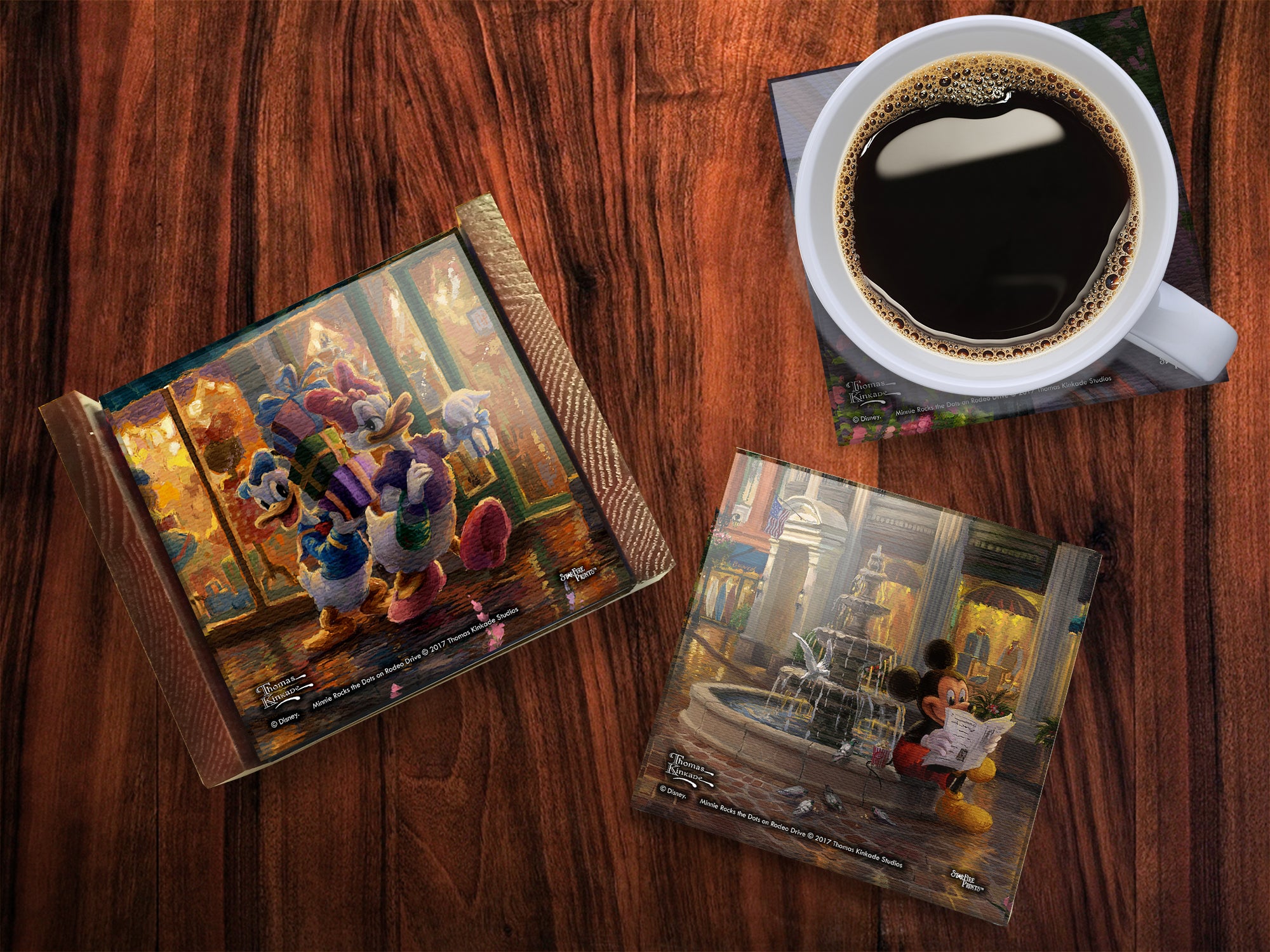 Disney (Minnie Rocks the Dots on Rodeo Drive) StarFire Prints™ Glass Coaster Set of Four SPCSTR803