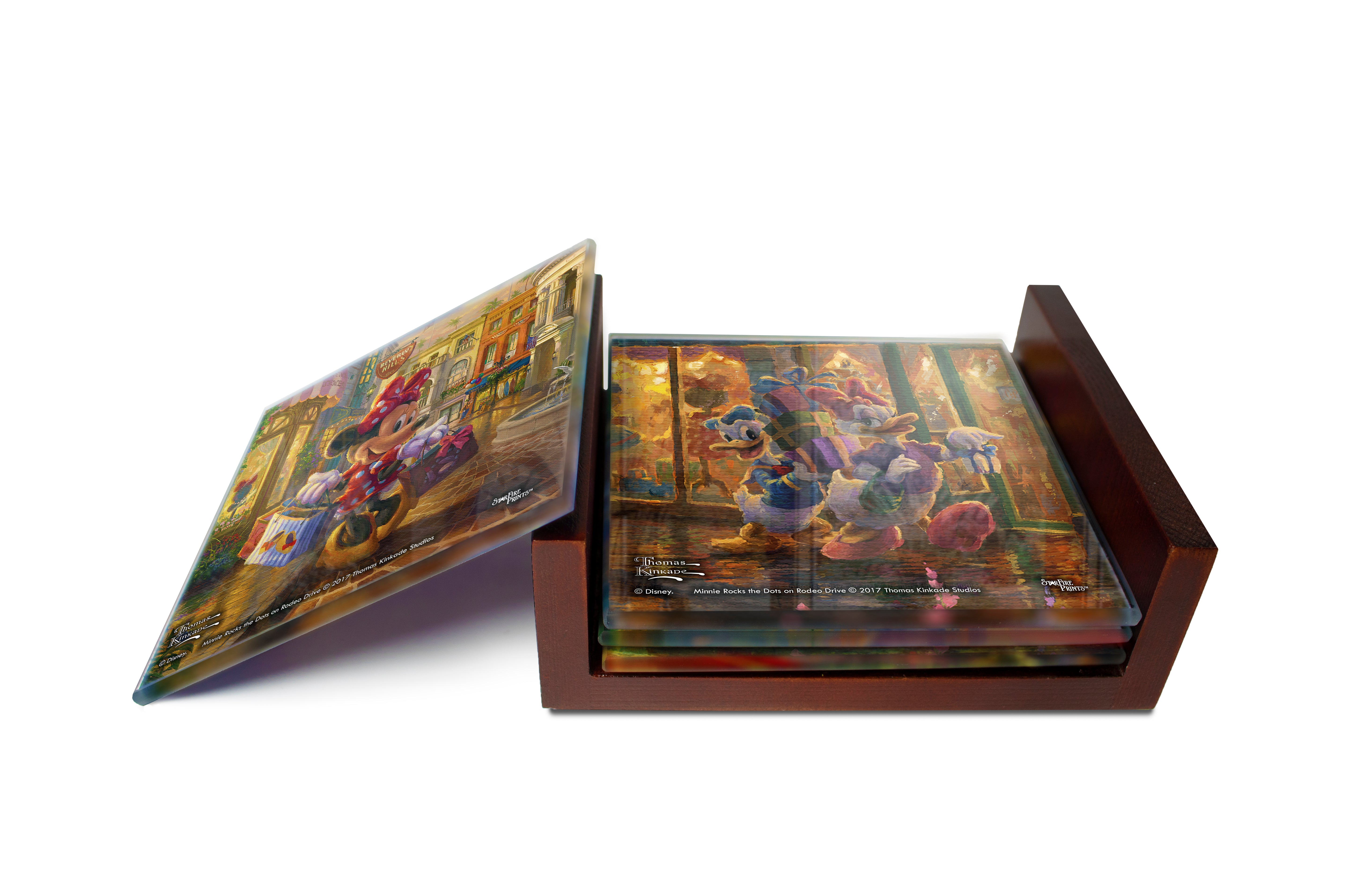 Disney (Minnie Rocks the Dots on Rodeo Drive) StarFire Prints™ Glass Coaster Set of Four SPCSTR803