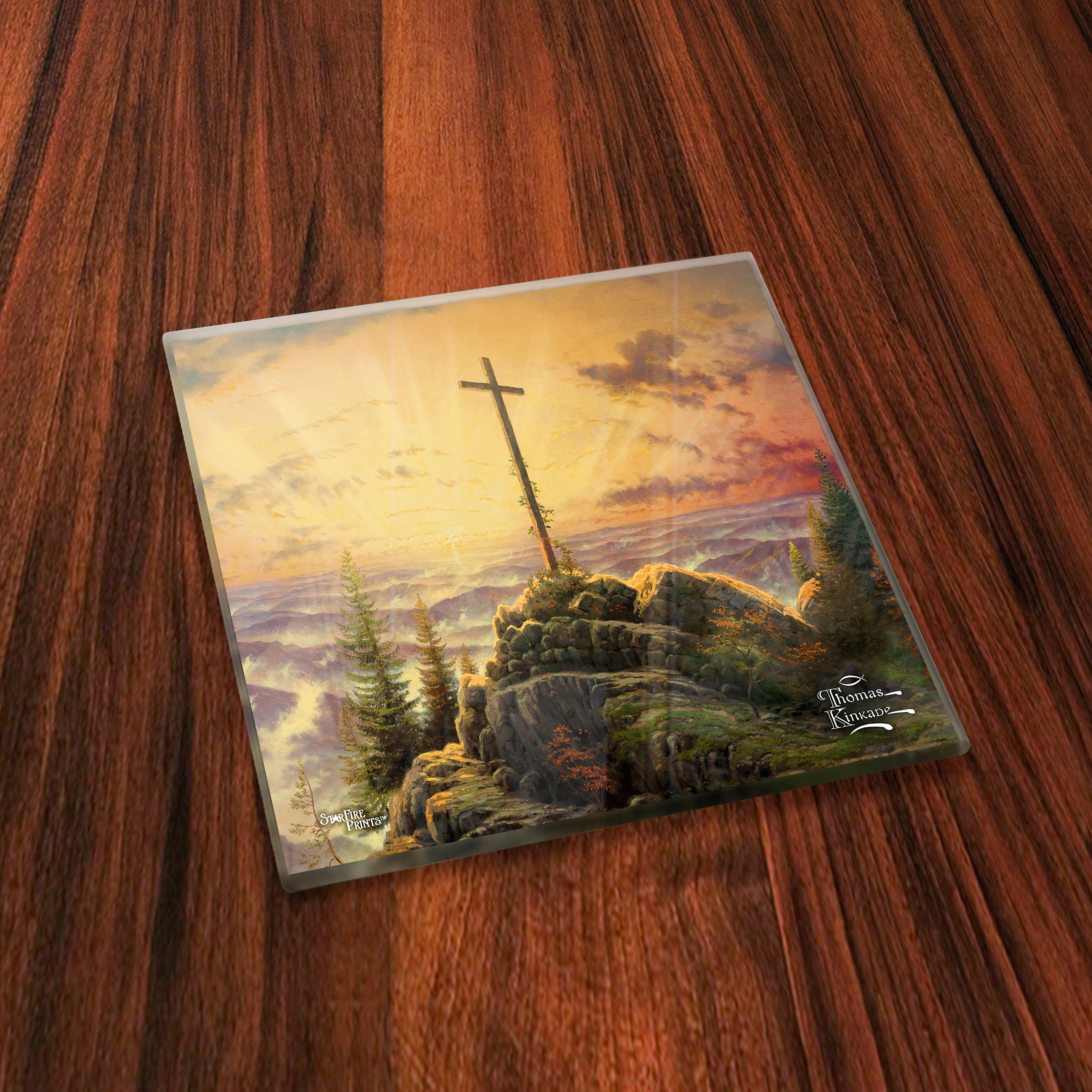 Thomas Kinkade Studios (Inspirational Prints) StarFire Prints™ Glass Coaster Set of Four SPCSTR890