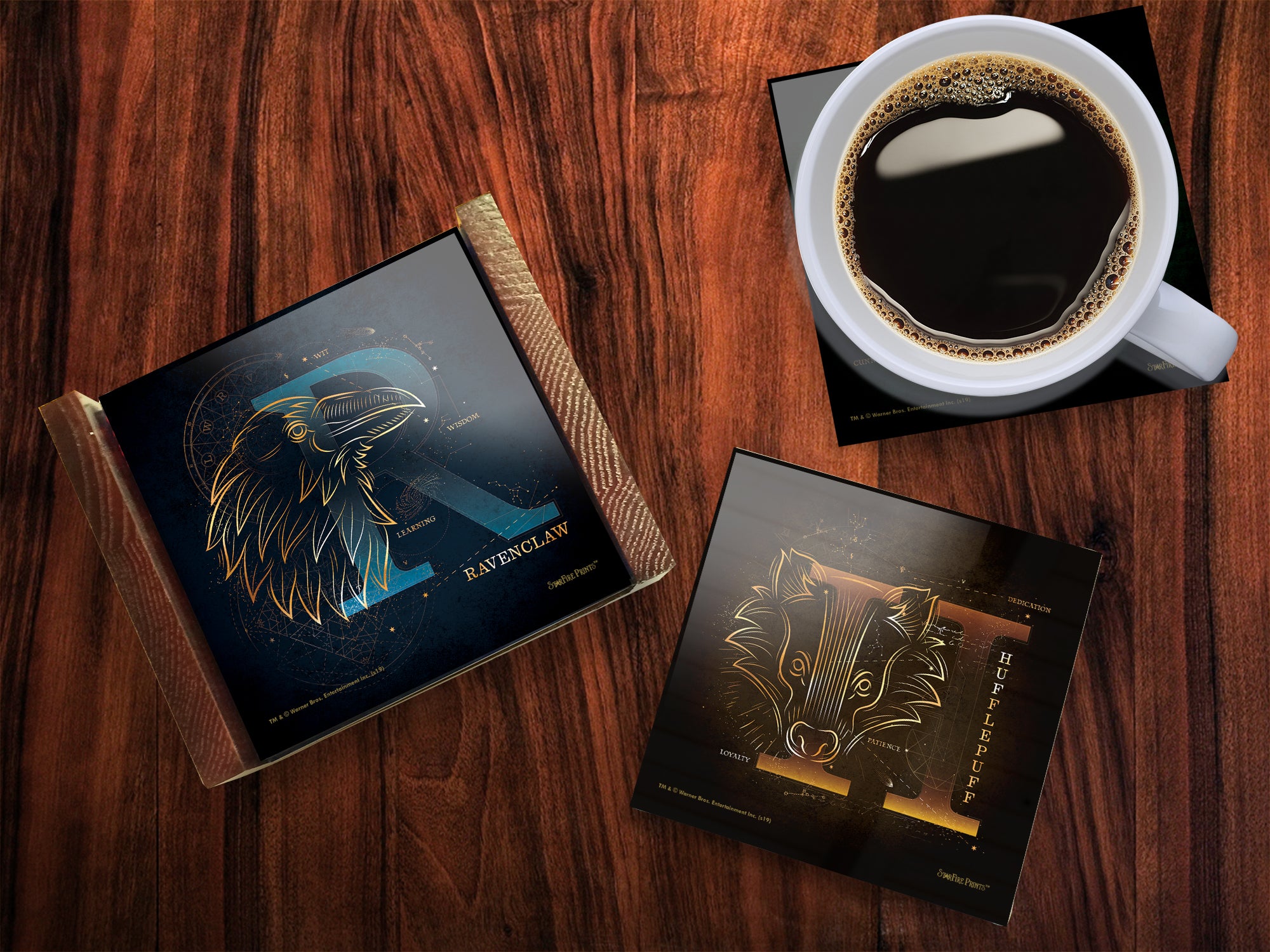 Harry Potter (Hogwarts Celestial House Crests) StarFire Prints™ Glass Coaster Set of Four SPCSTR973