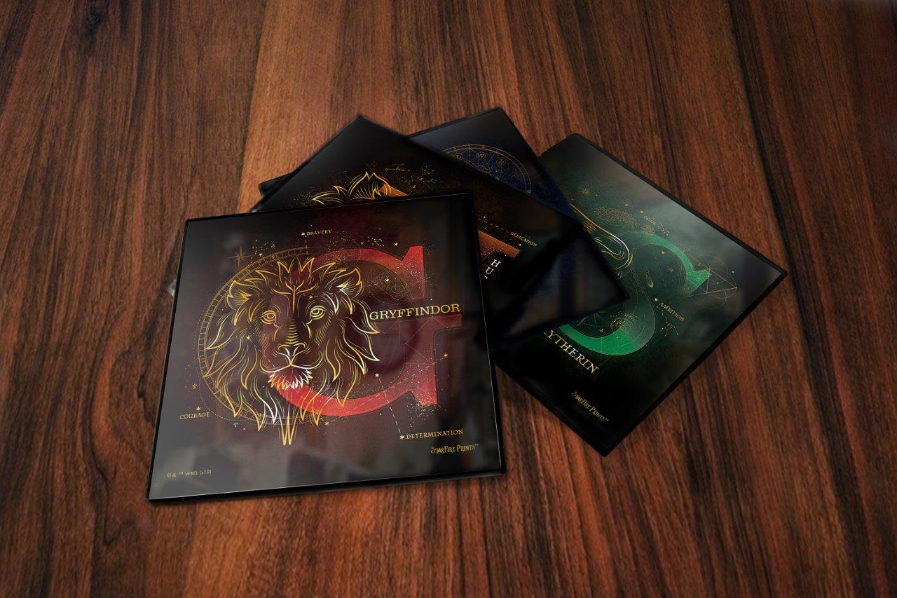 Harry Potter (Hogwarts Celestial House Crests) StarFire Prints™ Glass Coaster Set of Four SPCSTR973