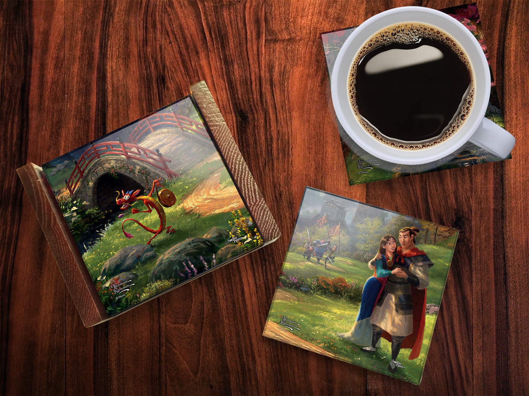 Disney (Mulan - Blossoms of Love) StarFire Prints™ Glass Coaster Set of Four SPCSTR981