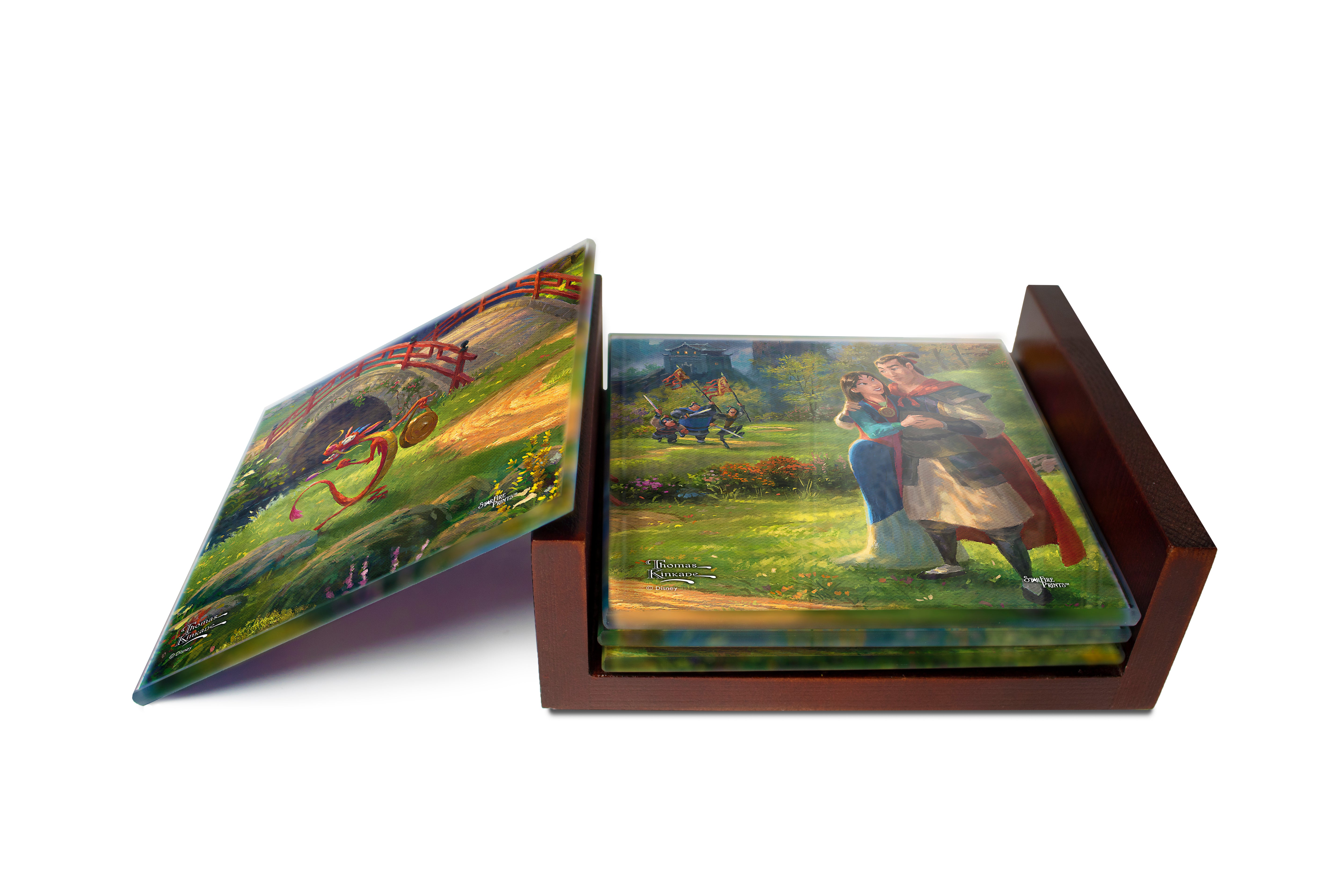 Disney (Mulan - Blossoms of Love) StarFire Prints™ Glass Coaster Set of Four SPCSTR981