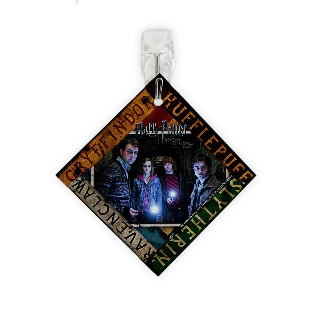 Harry Potter and the Deathly Hallows™ Part 2 (House Banners) StarFire Prints™ Glass Art SPSQU067