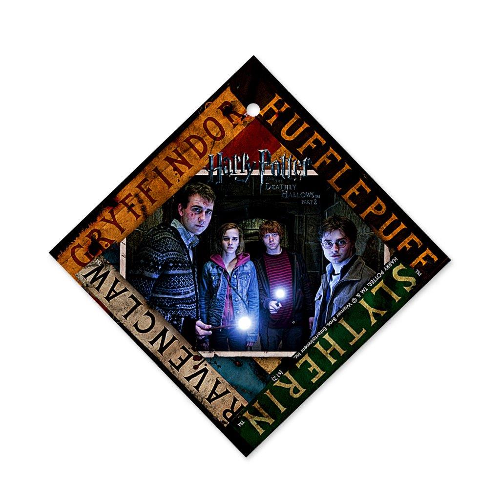 Harry Potter and the Deathly Hallows™ Part 2 (House Banners) StarFire Prints™ Glass Art SPSQU067