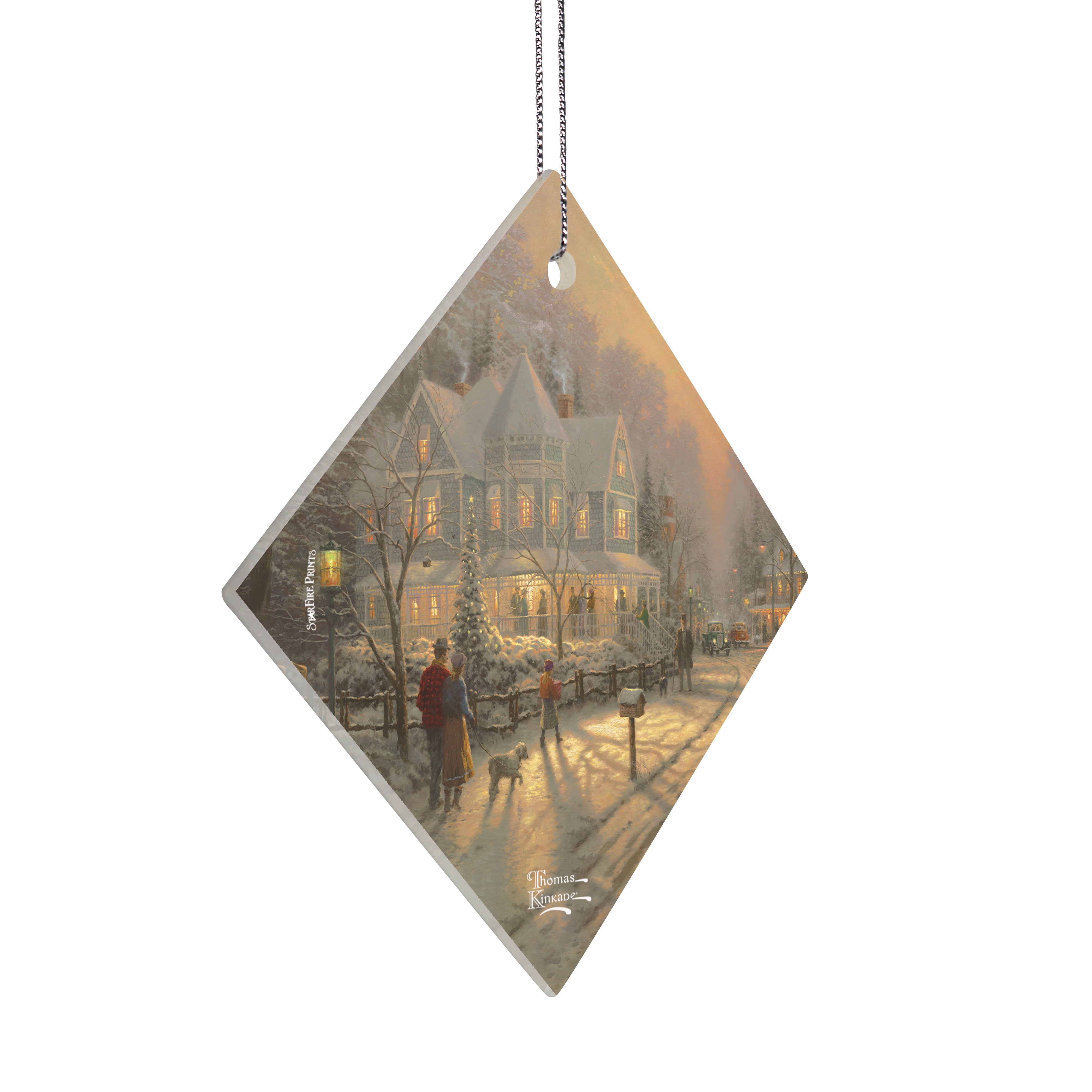Thomas Kinkade Studios (A Holiday Gathering) StarFire Prints™ Hanging Glass Print SPSQU1218
