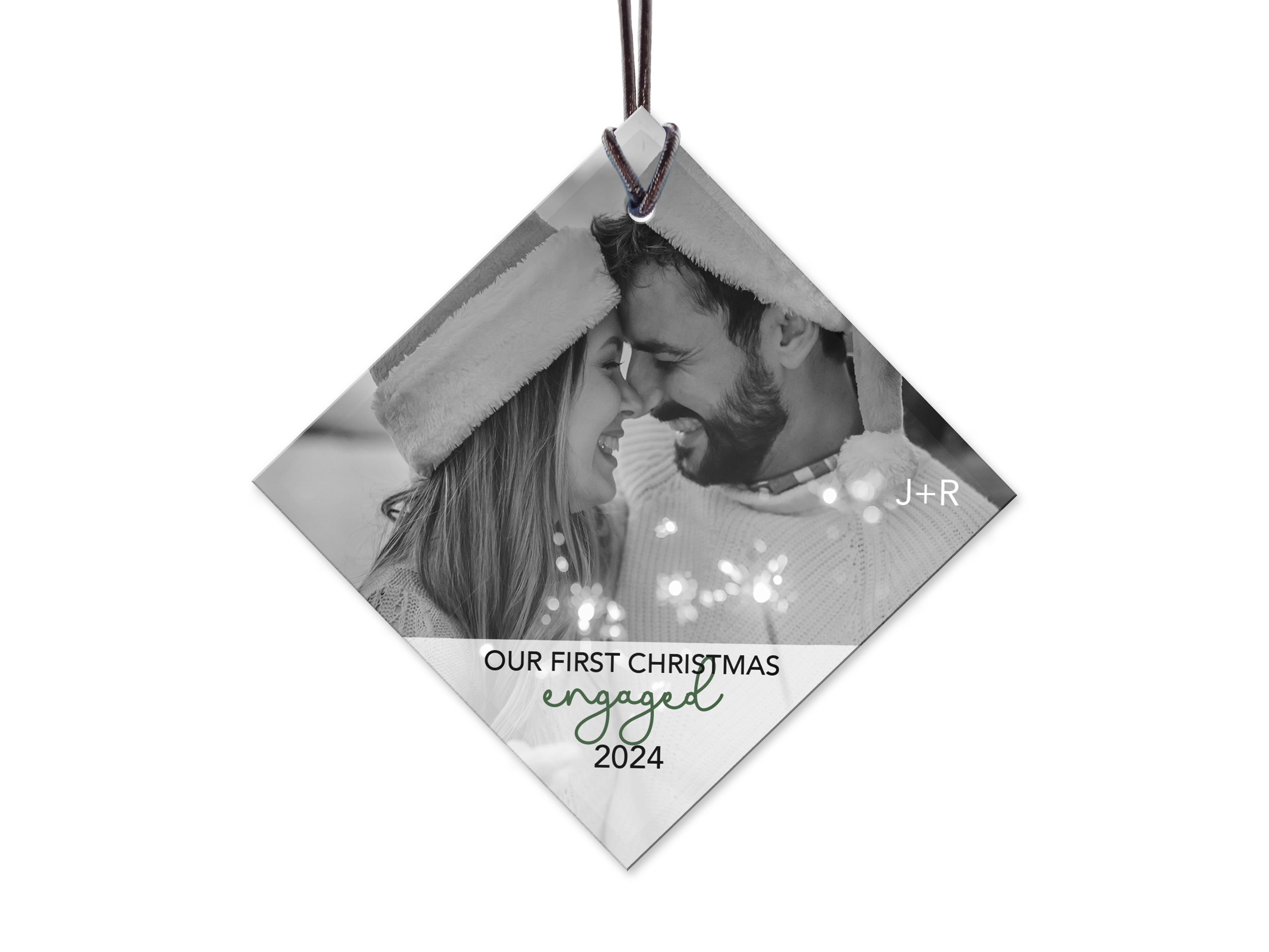 Trend Setters Original (Our First Simplistic - Personalized) StarFire Prints Hanging Glass Print SPSQU1339