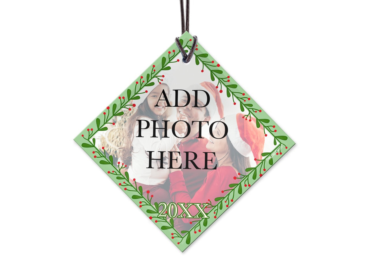 Trend Setters Original (Holly Holiday) Personalized StarFire Prints™ Hanging Glass Print Photo Upload SPSQU1366