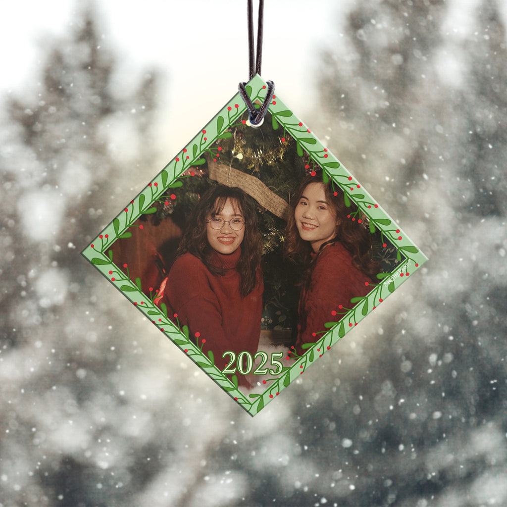 Trend Setters Original (Holly Holiday) Personalized StarFire Prints™ Hanging Glass Print Photo Upload SPSQU1366