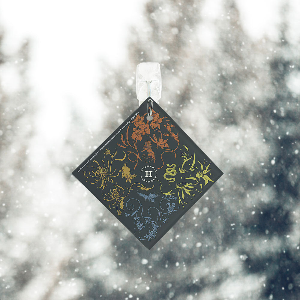 Harry Potter (Hogwarts Floral Houses) 3.5" StarFire Prints™ Glass Art SPSQU1374