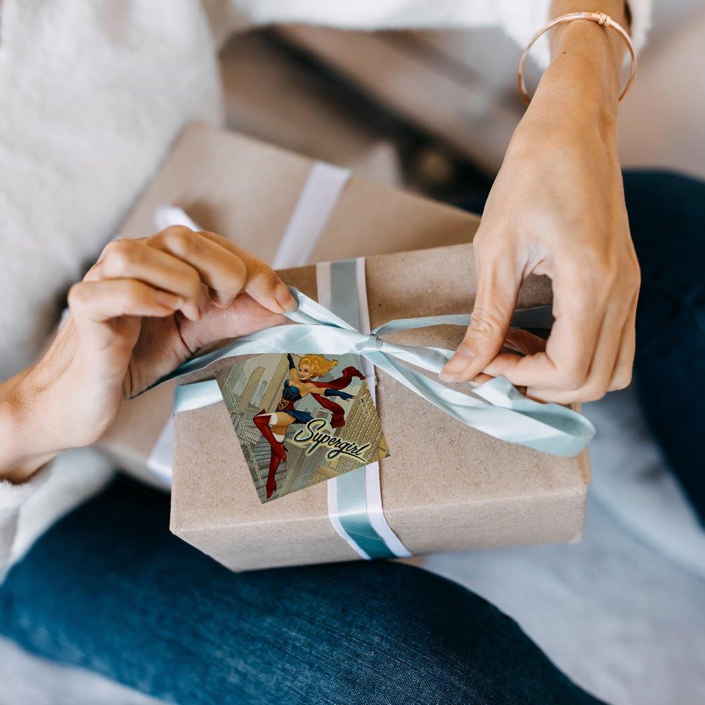 DC Comics (Supergirl - Bombshell) StarFire Prints™ Glass Art SPSQU612