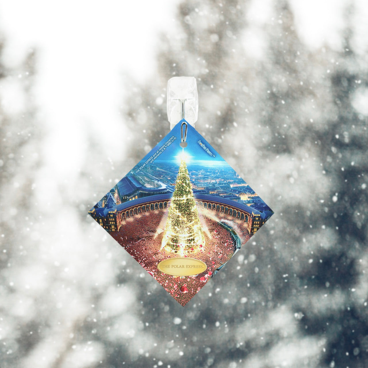 The Polar Express (Christmas Tree) StarFire Prints™ Glass Art SPSQU631