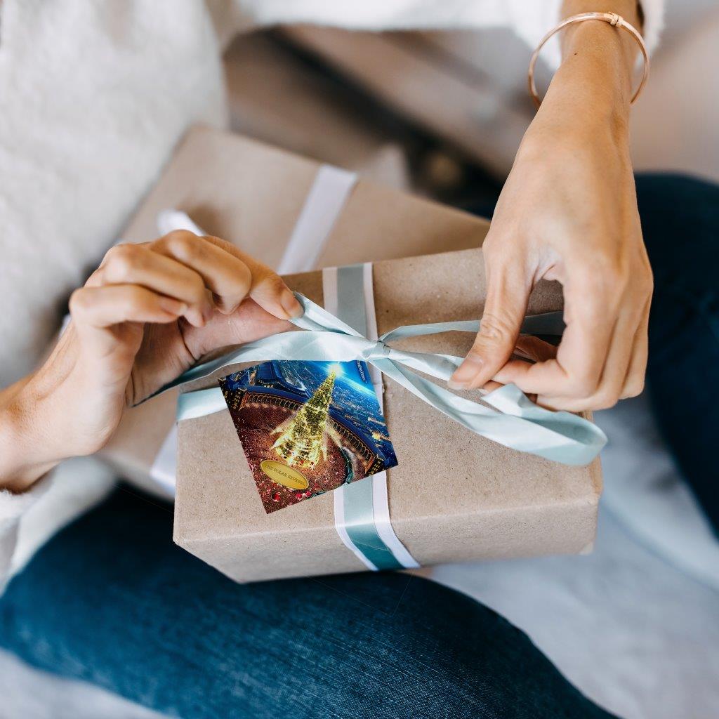 The Polar Express (Christmas Tree) StarFire Prints™ Glass Art SPSQU631