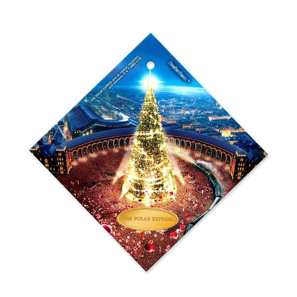 The Polar Express (Christmas Tree) StarFire Prints™ Glass Art SPSQU631