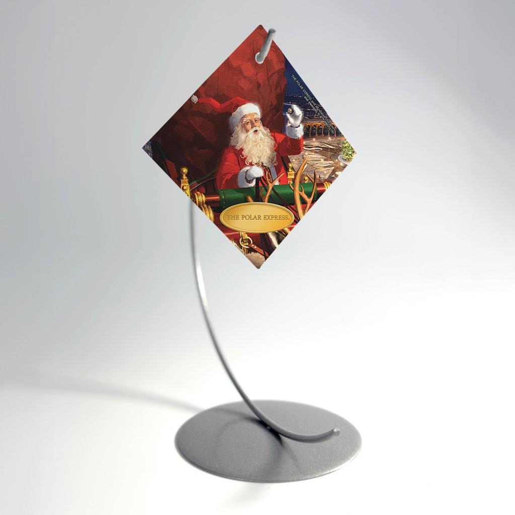 The Polar Express (Santa) StarFire Prints™ Glass Art SPSQU632