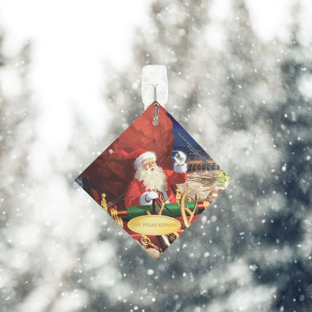 The Polar Express (Santa) StarFire Prints™ Glass Art SPSQU632