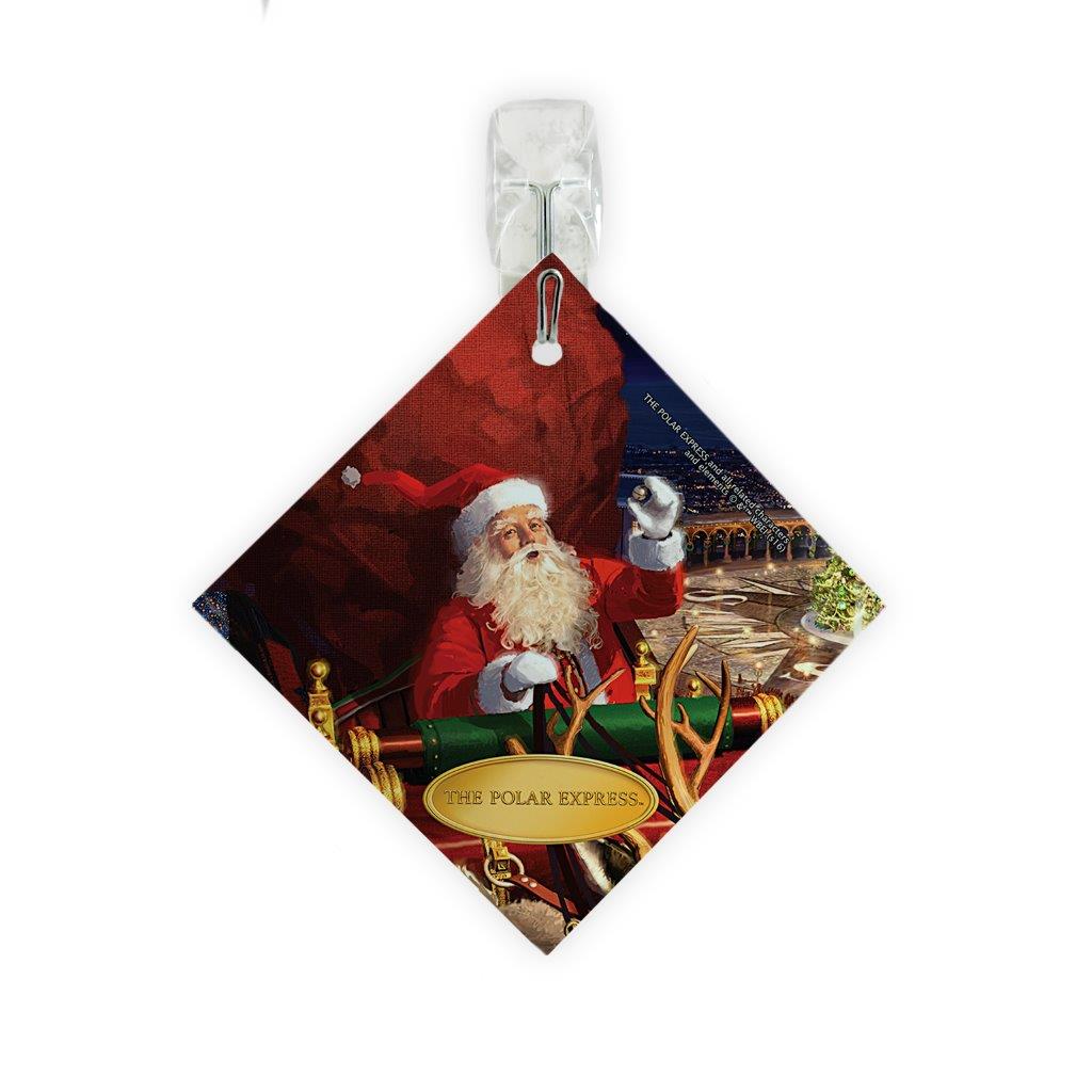 The Polar Express (Santa) StarFire Prints™ Glass Art SPSQU632