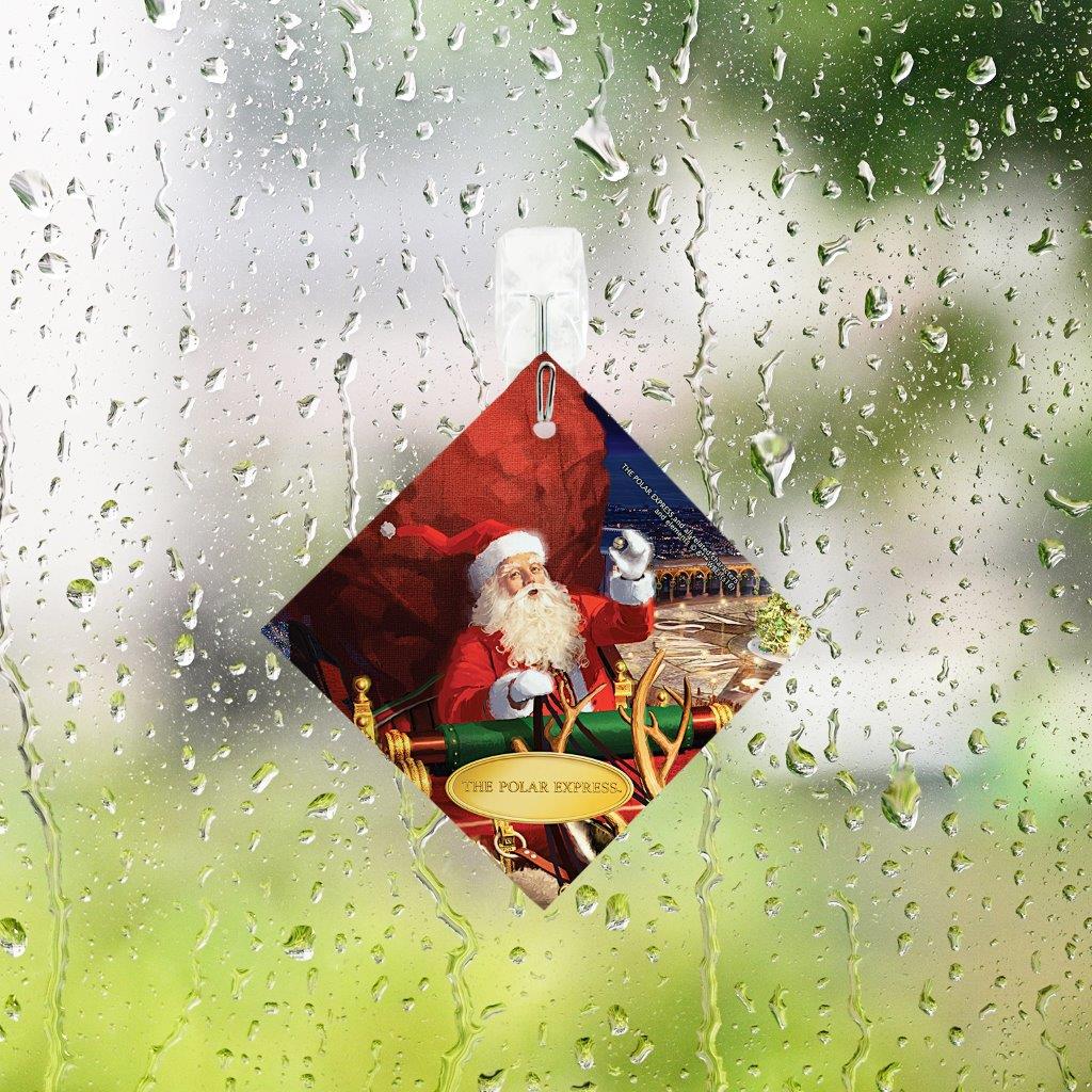 The Polar Express (Santa) StarFire Prints™ Glass Art SPSQU632