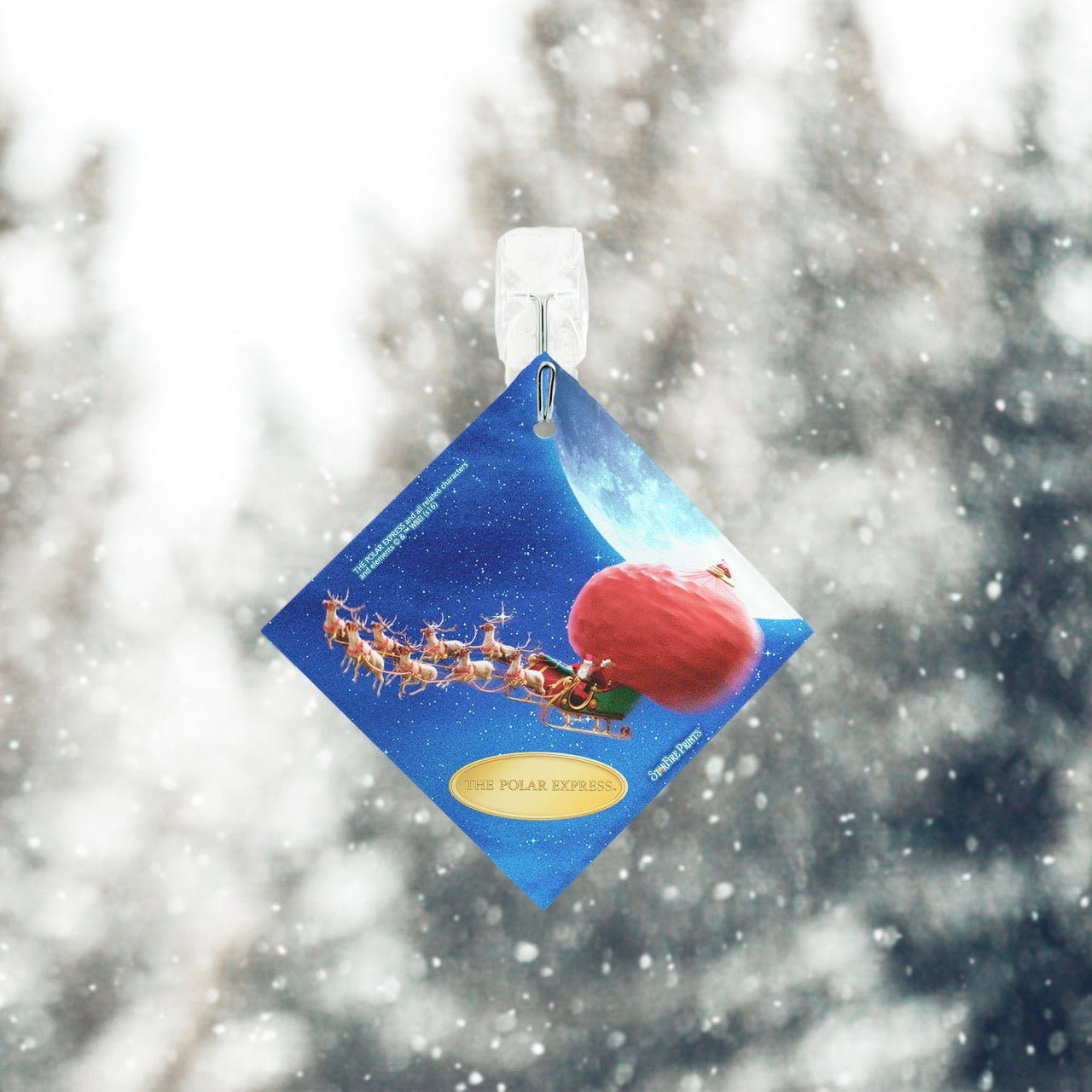 The Polar Express (Santa's Sleigh) StarFire Prints™ Glass Art SPSQU633