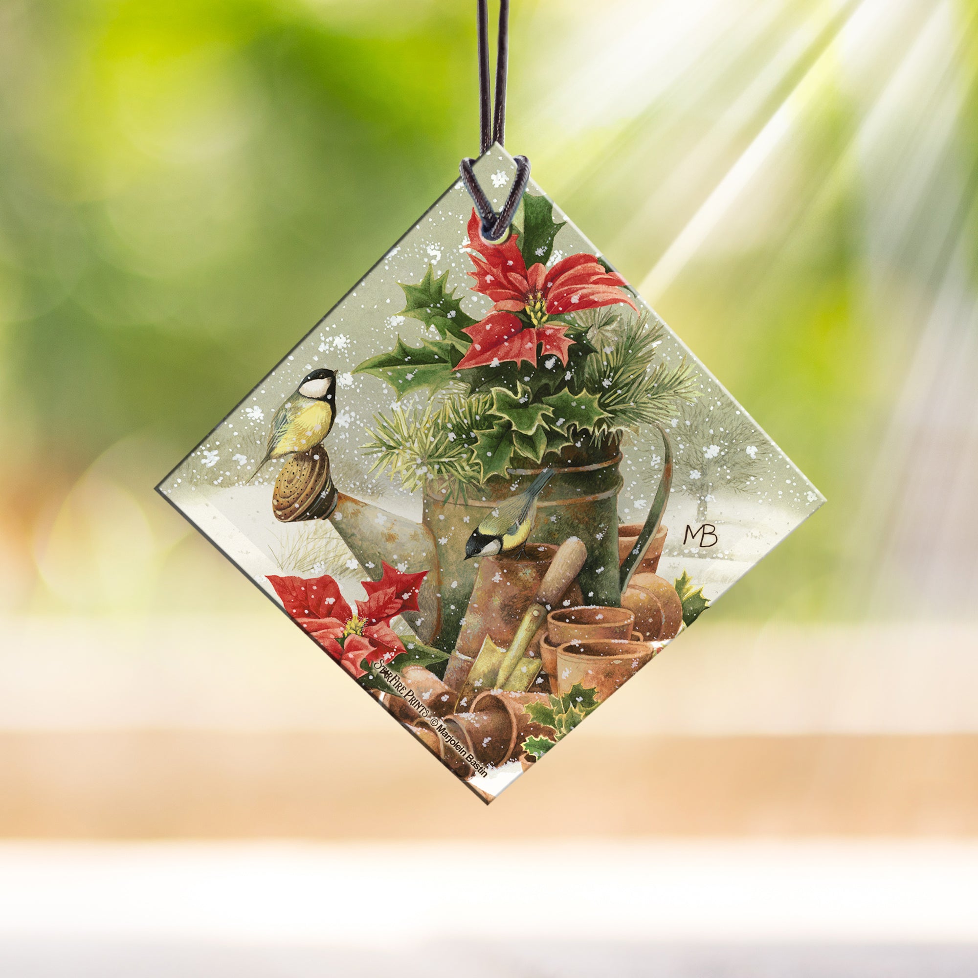 Marjolein Bastin (Winter Flowers) StarFire Prints™ Hanging Glass Print SPSQU681