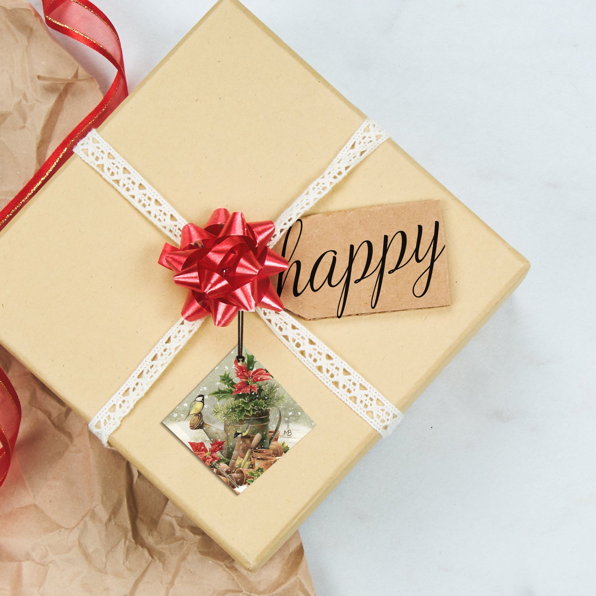 Marjolein Bastin (Winter Flowers) StarFire Prints™ Hanging Glass Print SPSQU681