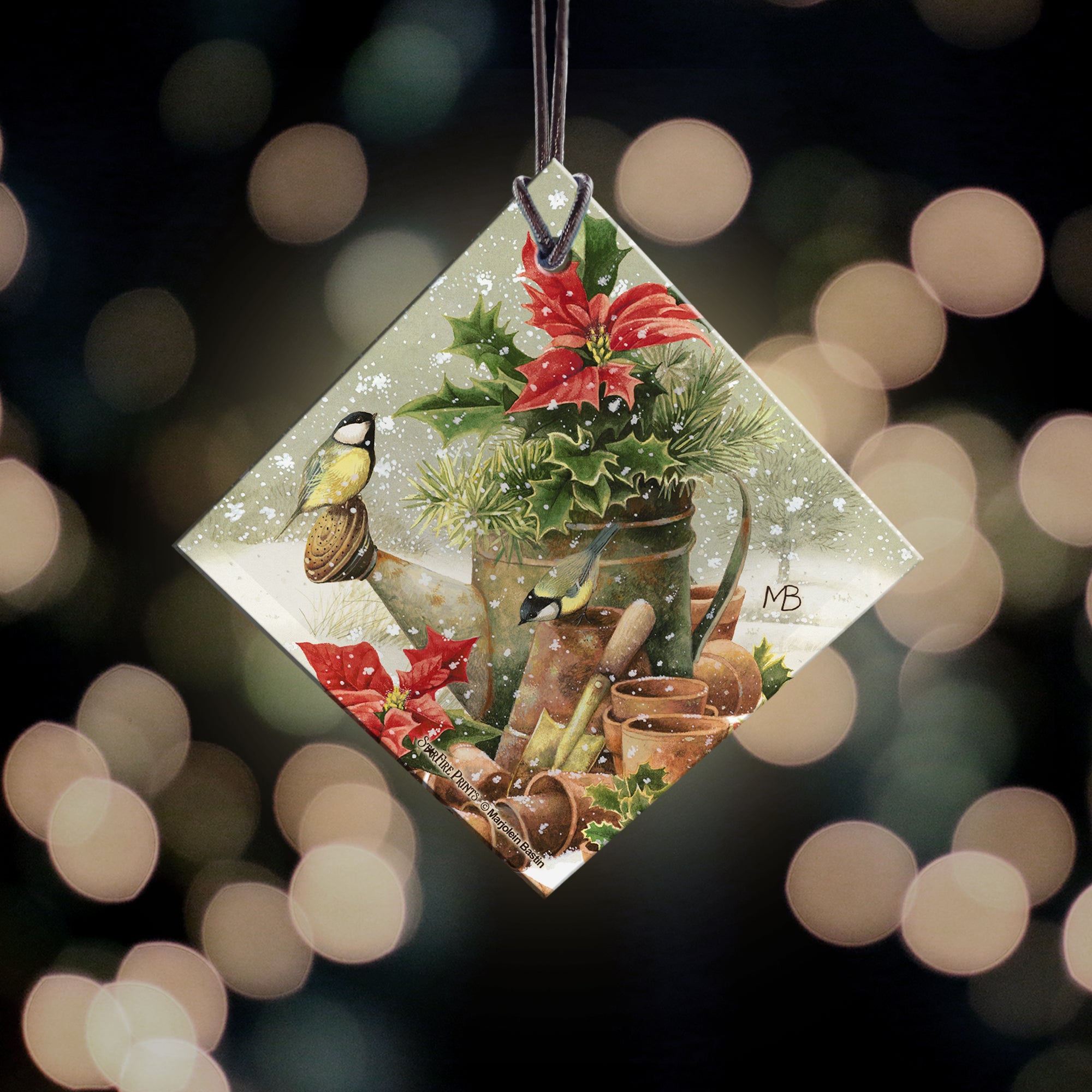 Marjolein Bastin (Winter Flowers) StarFire Prints™ Hanging Glass Print SPSQU681