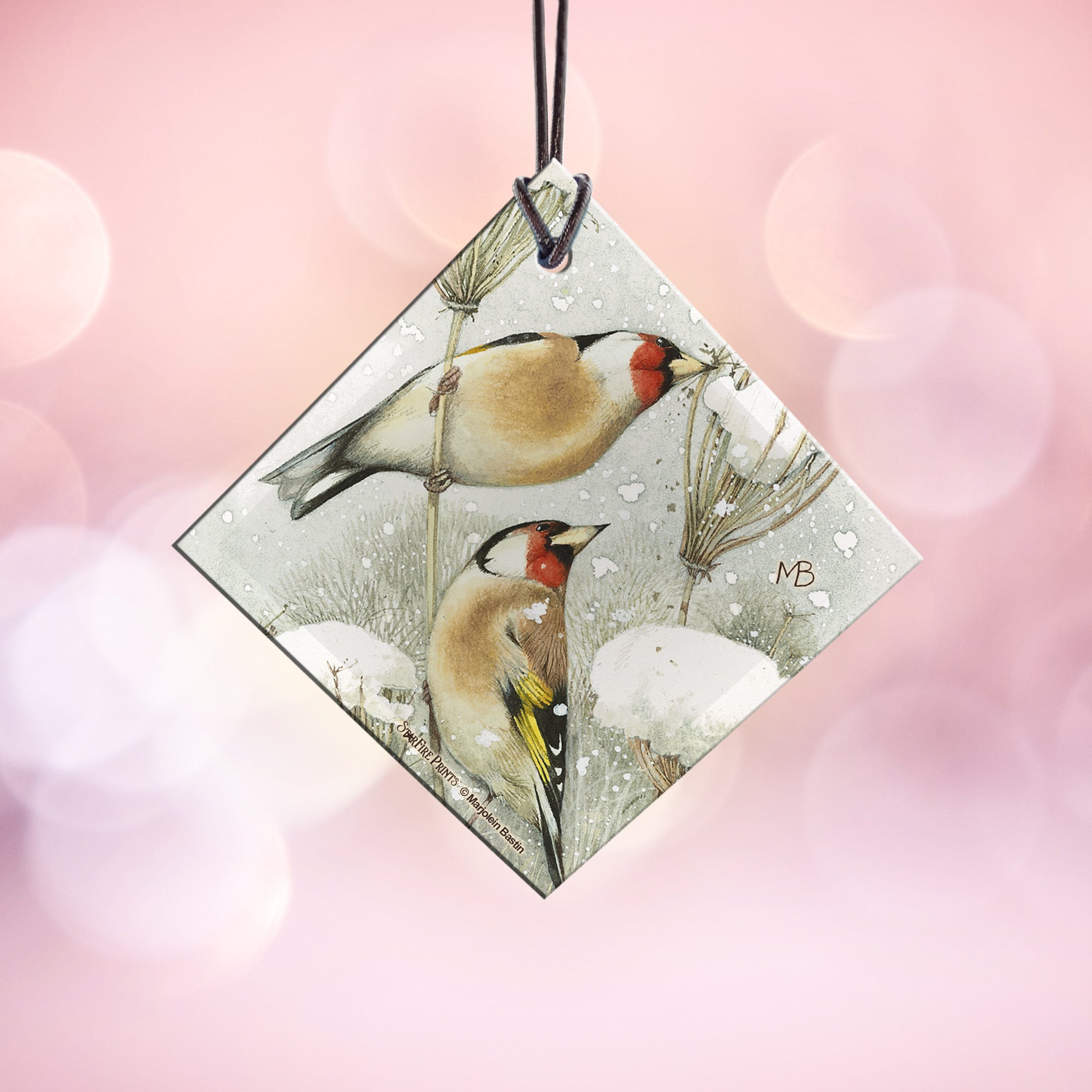 Marjolein Bastin (Winter Birds) StarFire Prints™ Hanging Glass Print SPSQU682