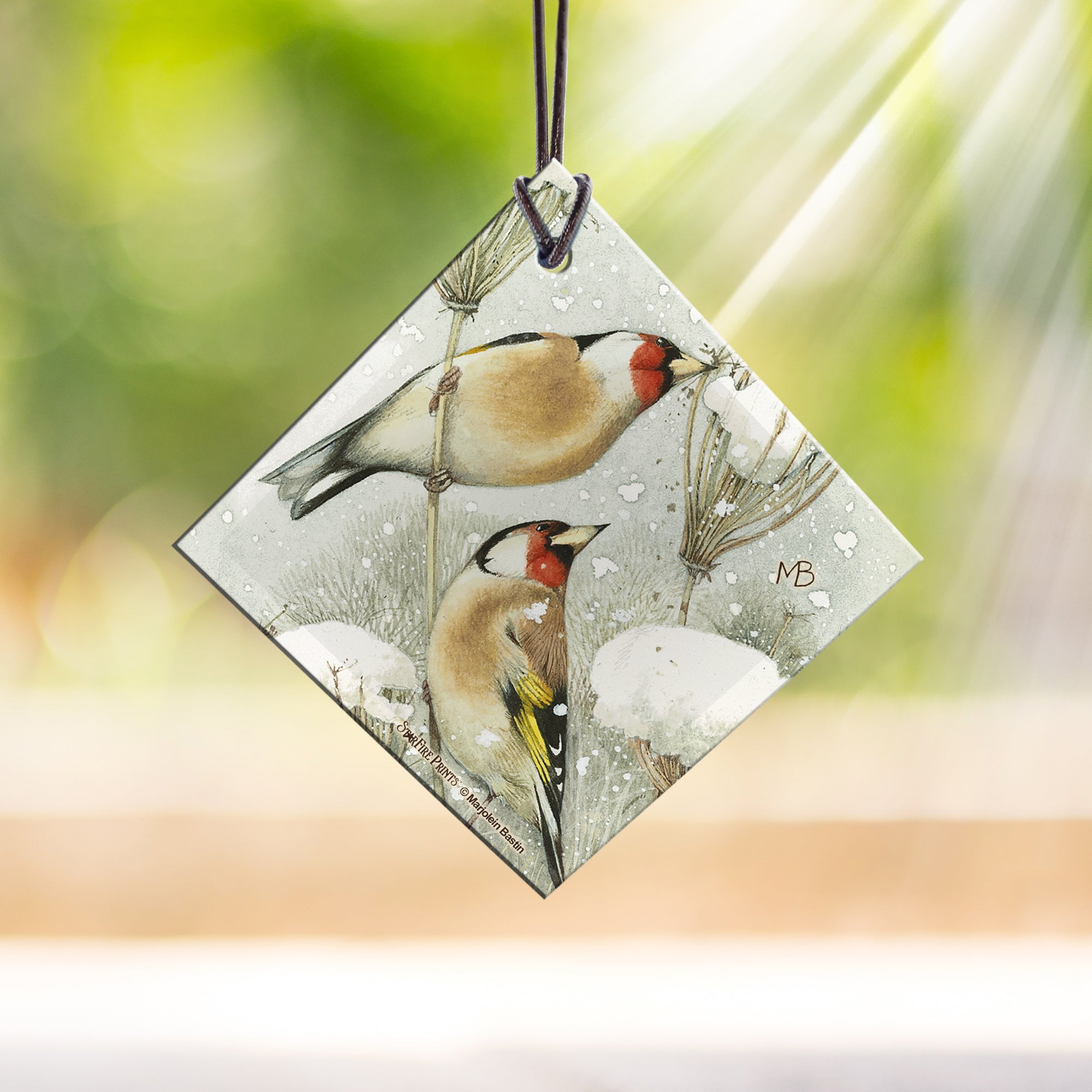 Marjolein Bastin (Winter Birds) StarFire Prints™ Hanging Glass Print SPSQU682