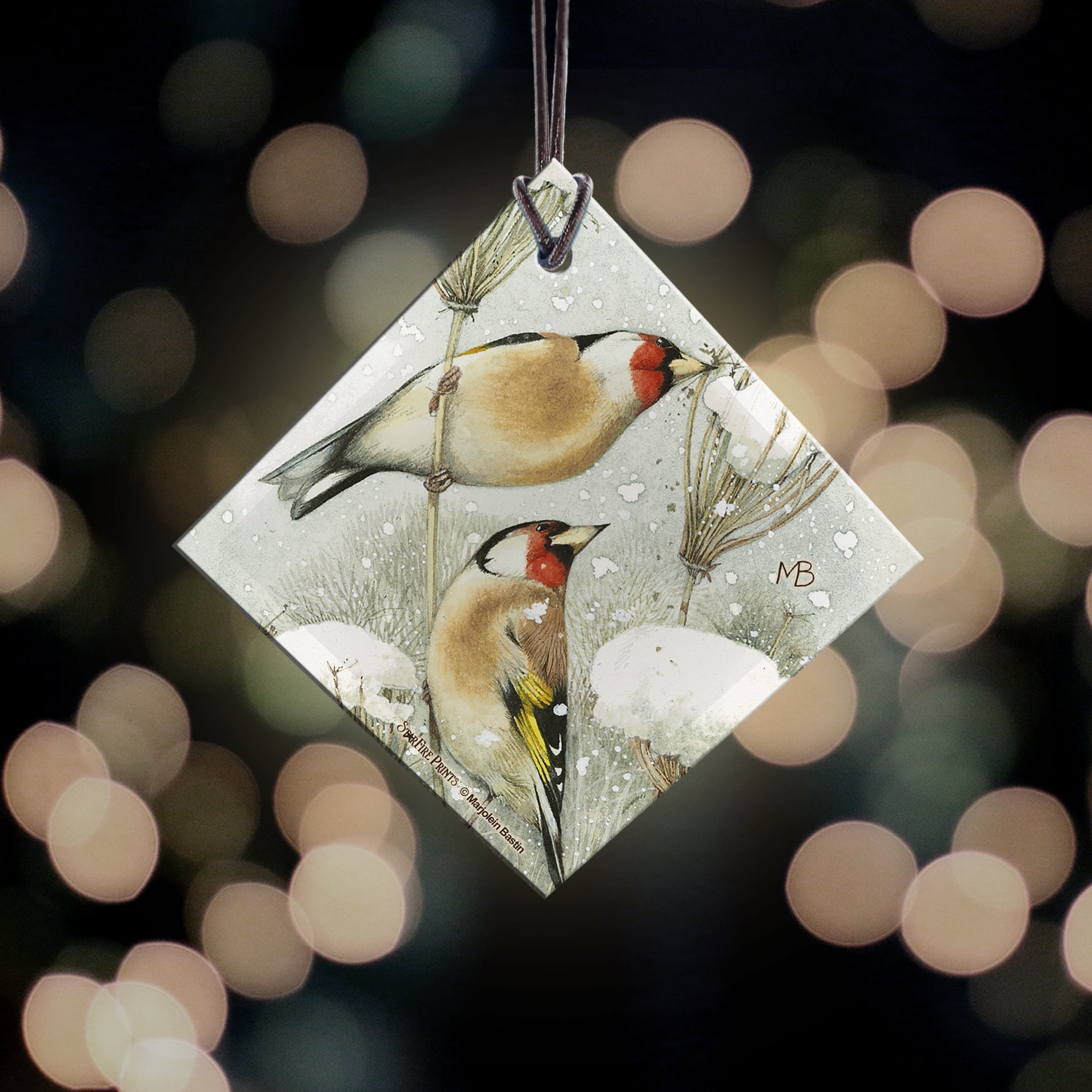 Marjolein Bastin (Winter Birds) StarFire Prints™ Hanging Glass Print SPSQU682