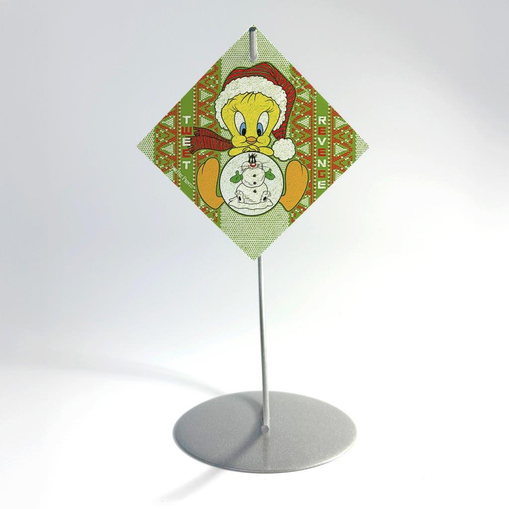 Looney Tunes (Tweety Bird Christmas Sweater) StarFire Prints™ Glass Art SPSQU772