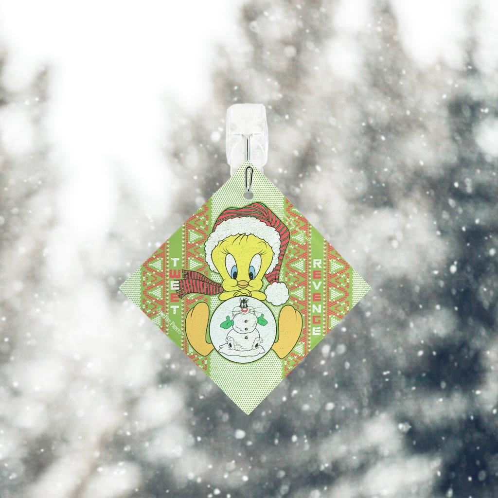Looney Tunes (Tweety Bird Christmas Sweater) StarFire Prints™ Glass Art SPSQU772