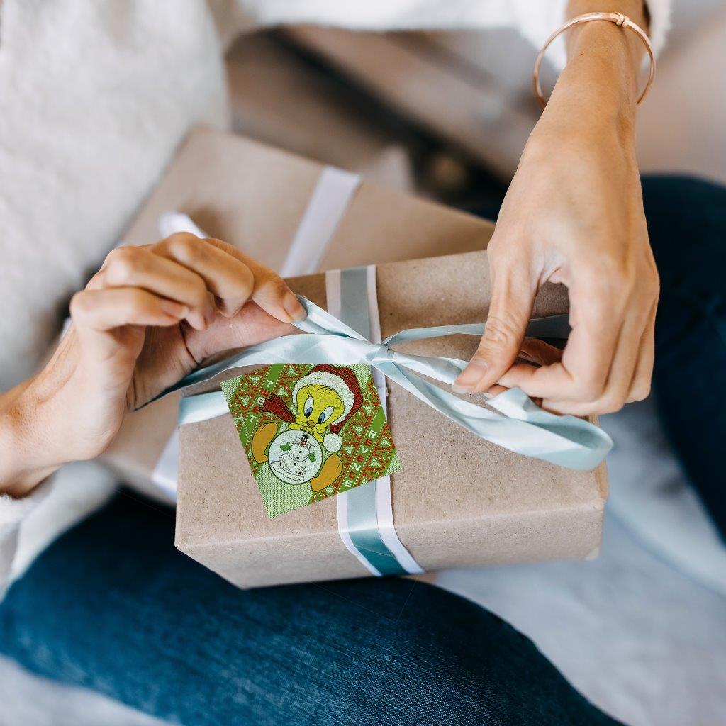 Looney Tunes (Tweety Bird Christmas Sweater) StarFire Prints™ Glass Art SPSQU772