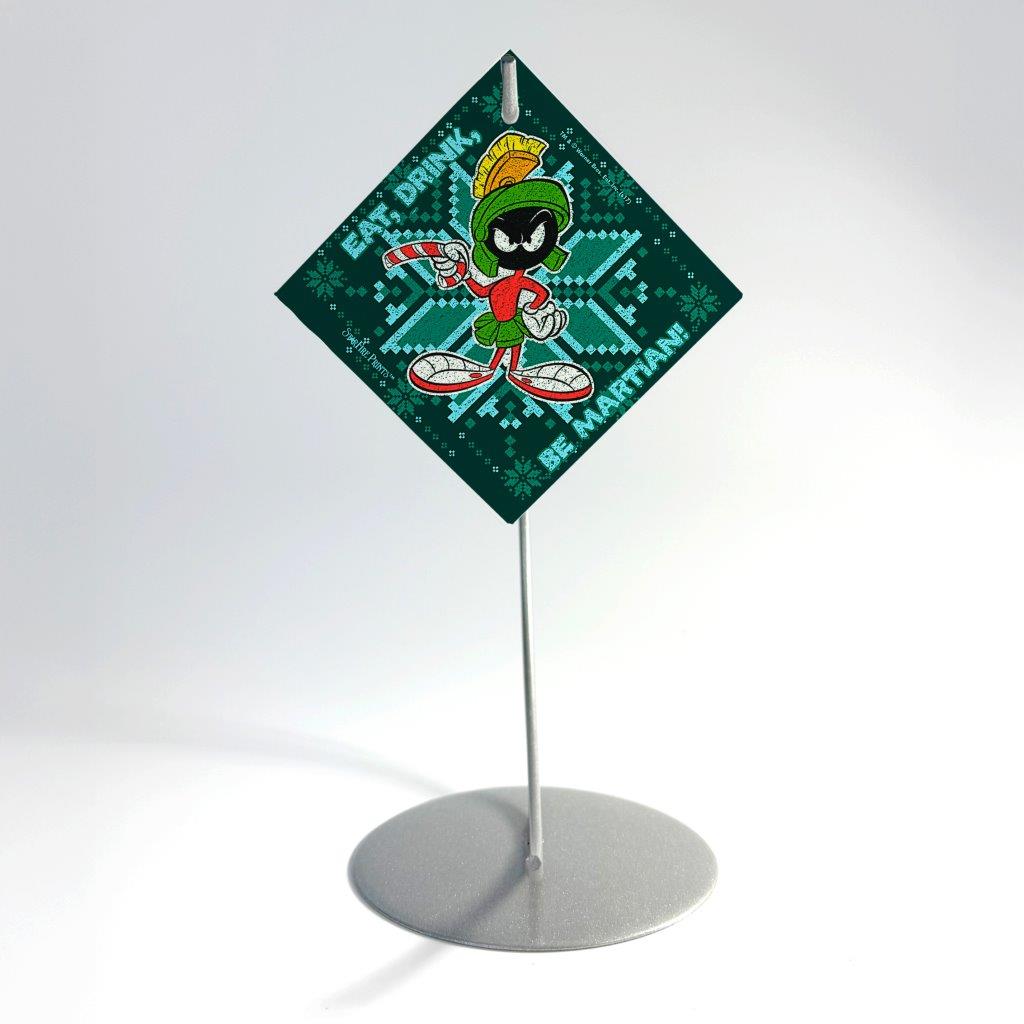 Looney Tunes (Marvin The Martian Pattern) StarFire Prints™ Glass Art SPSQU773