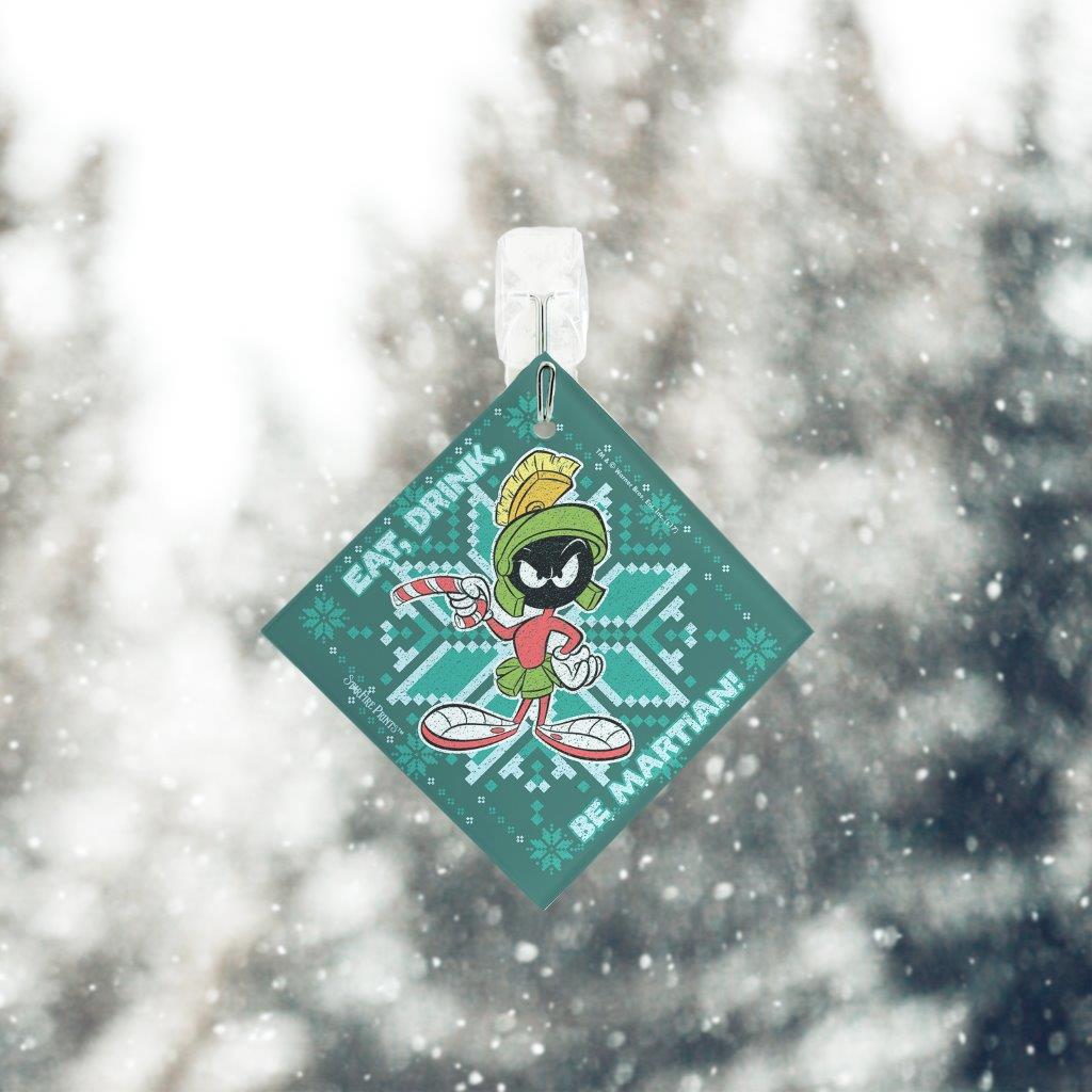 Looney Tunes (Marvin The Martian Pattern) StarFire Prints™ Glass Art SPSQU773
