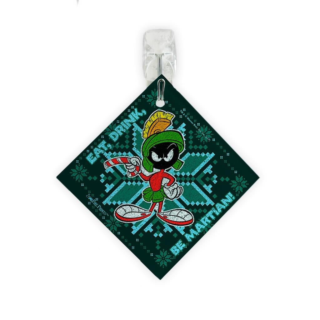 Looney Tunes (Marvin The Martian Pattern) StarFire Prints™ Glass Art SPSQU773