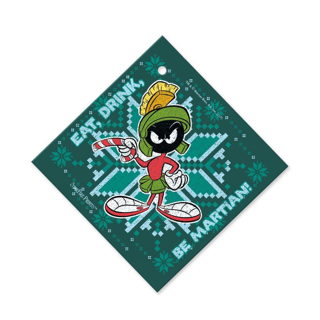 Looney Tunes (Marvin The Martian Pattern) StarFire Prints™ Glass Art SPSQU773