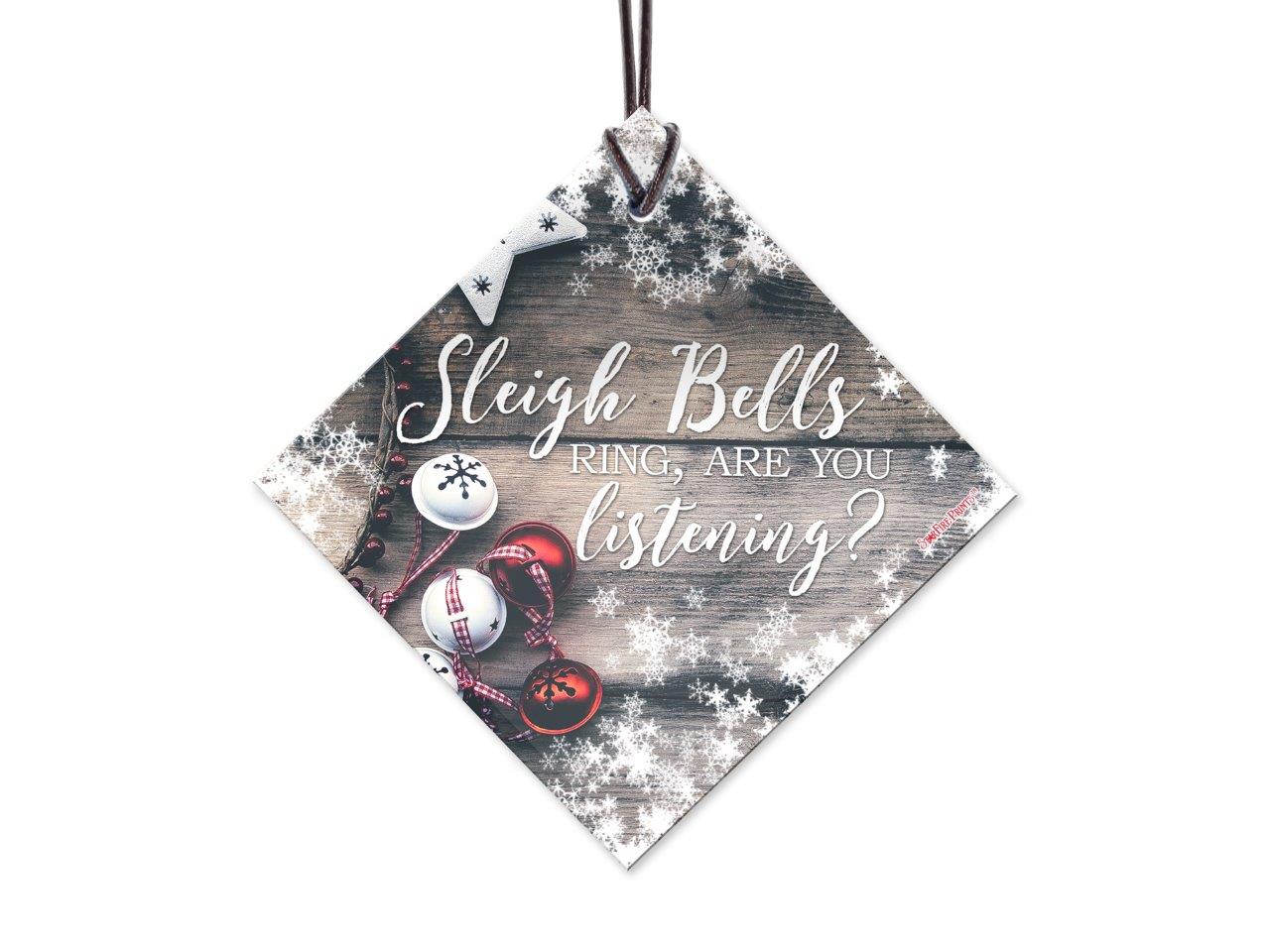 Christmas Collection (Sleigh Bells) StarFire Prints™ Hanging Glass Print SPSQU785