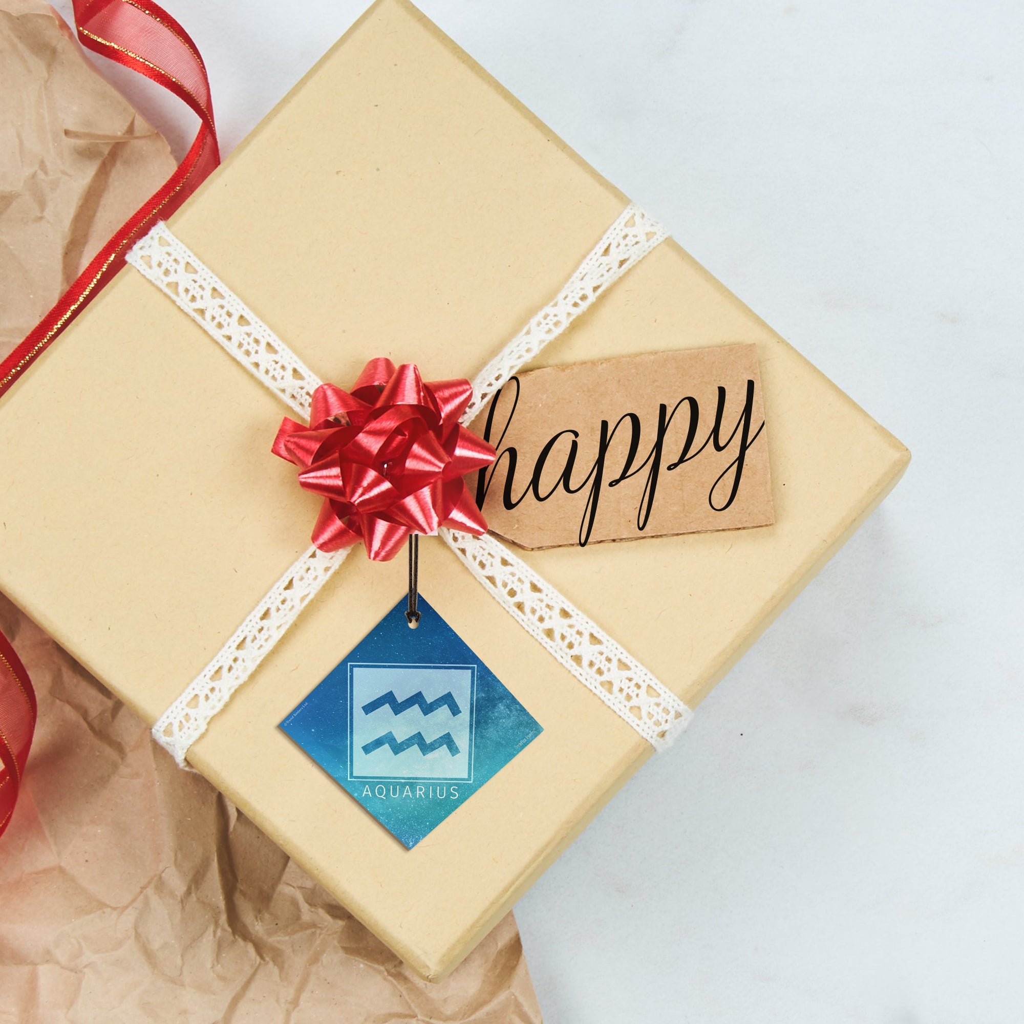 Zodiac Collection (Aquarius) StarFire Prints™ Hanging Glass Print SPSQU824