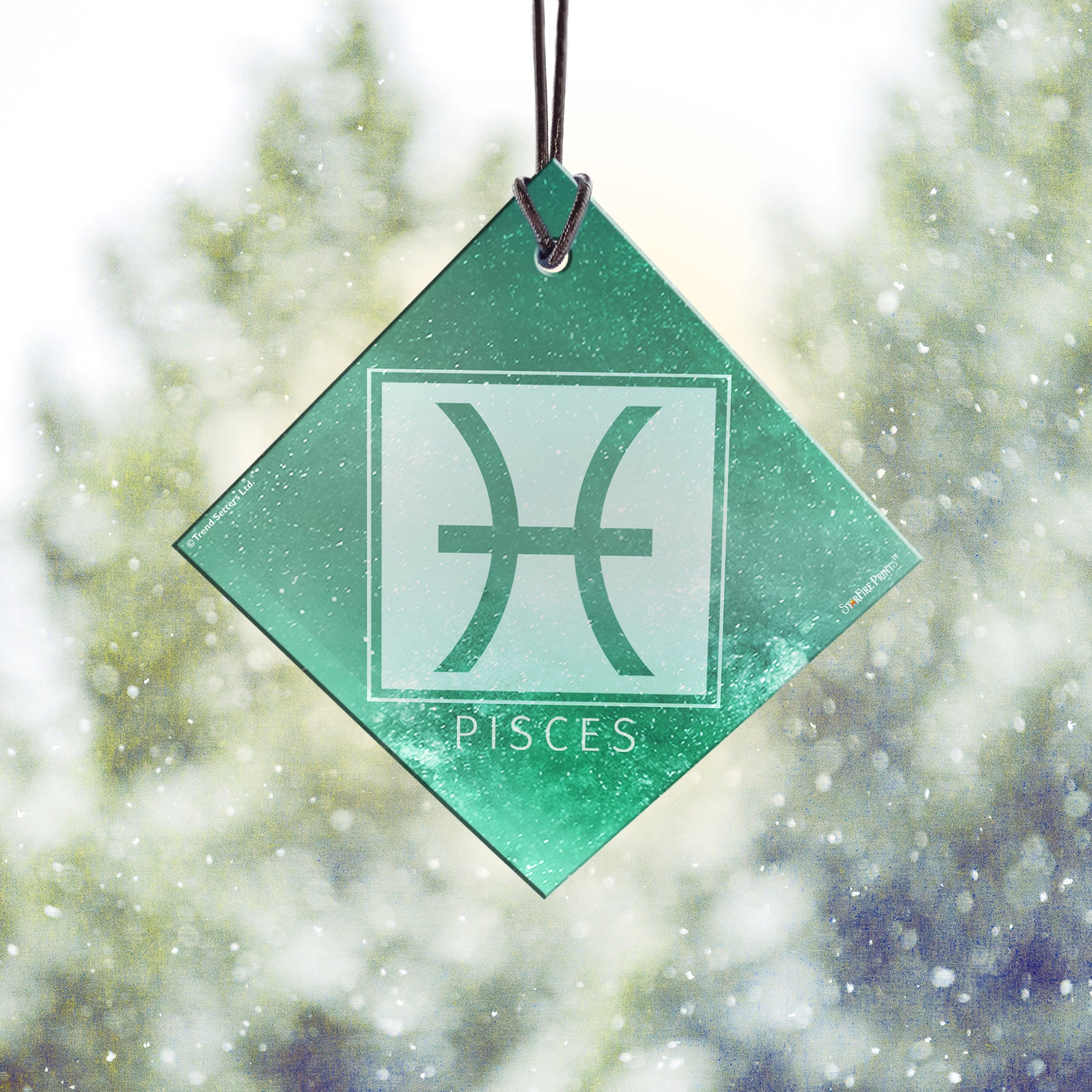 Zodiac Collection (Pisces) StarFire Prints™ Hanging Glass Print SPSQU825